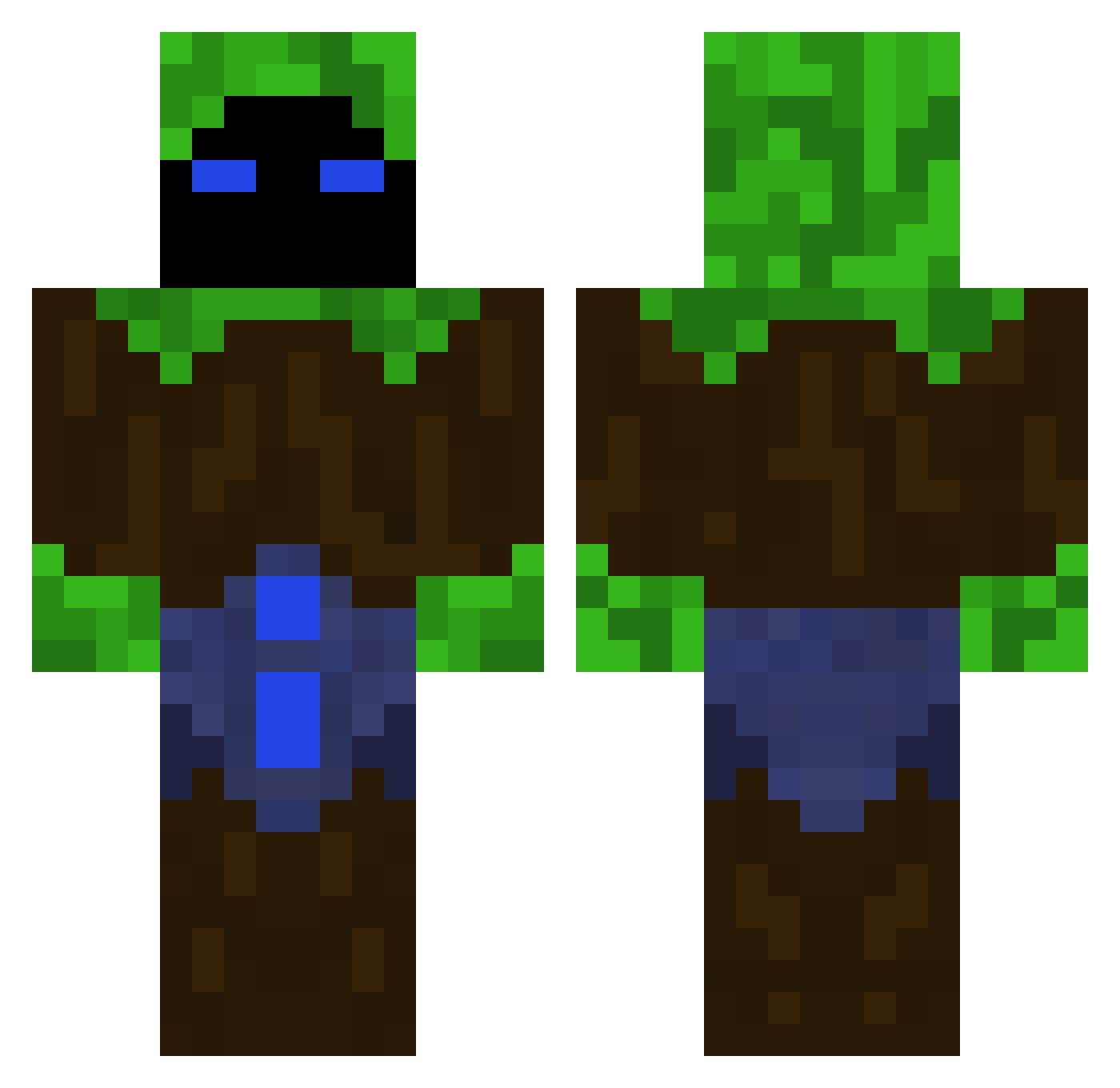 X4_multicast Minecraft skin, front and back view