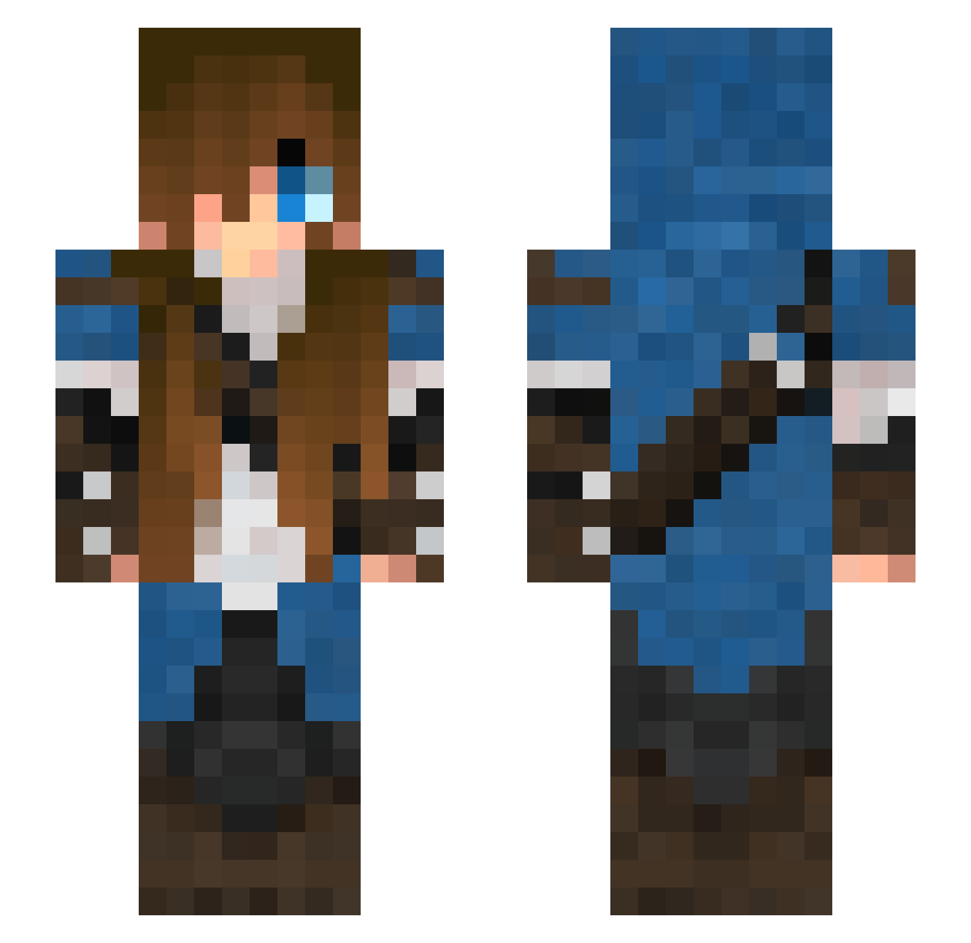 QMarceline Minecraft skin, front and back view
