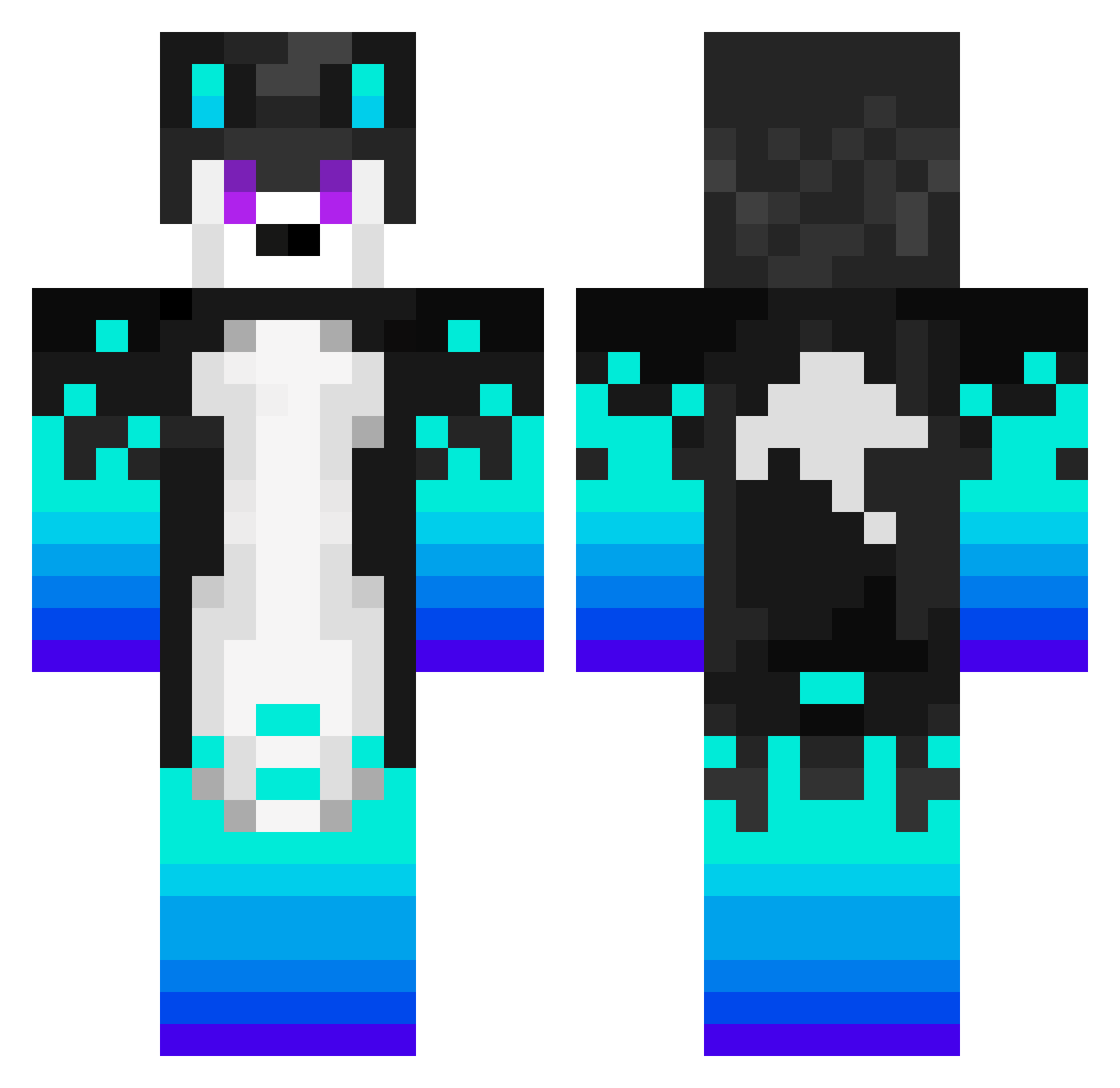 throwaway Minecraft skin, front and back view