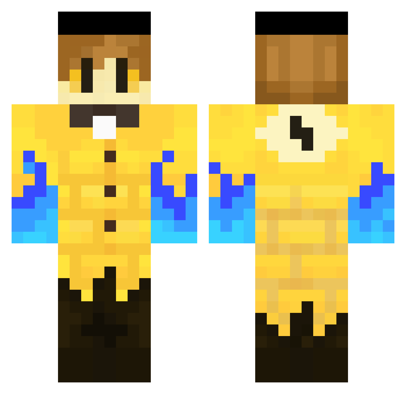 pokemike01 Minecraft skin, front and back view