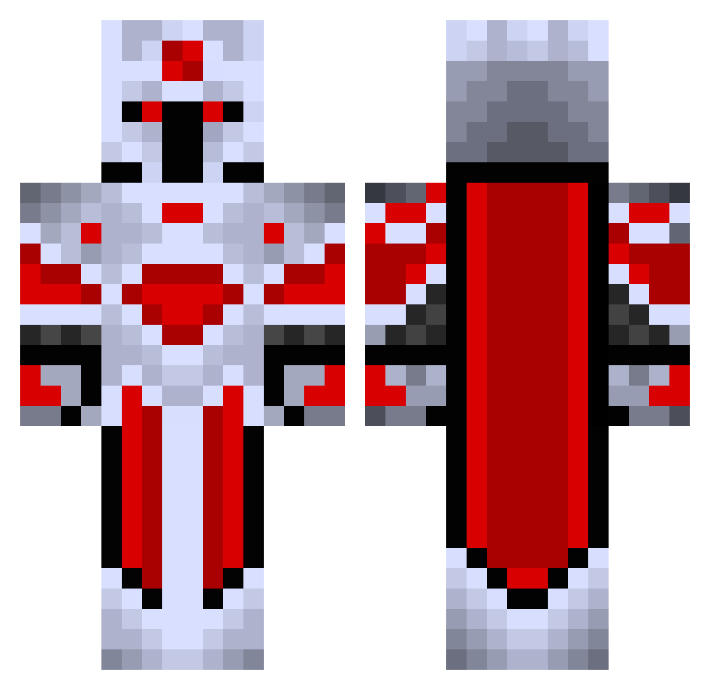 R2G_1K Minecraft skin, front and back view