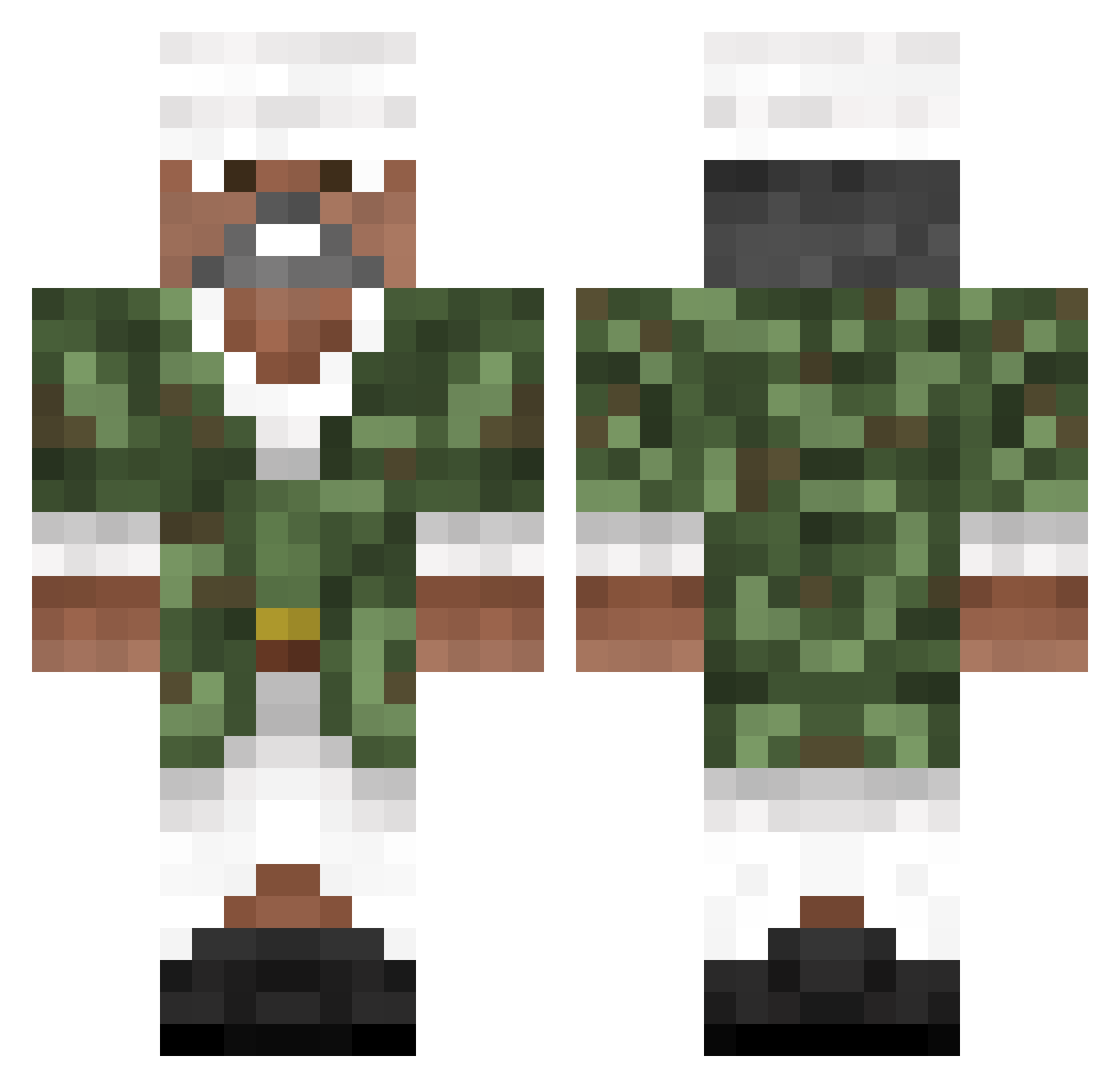 jargoon Minecraft skin, front and back view