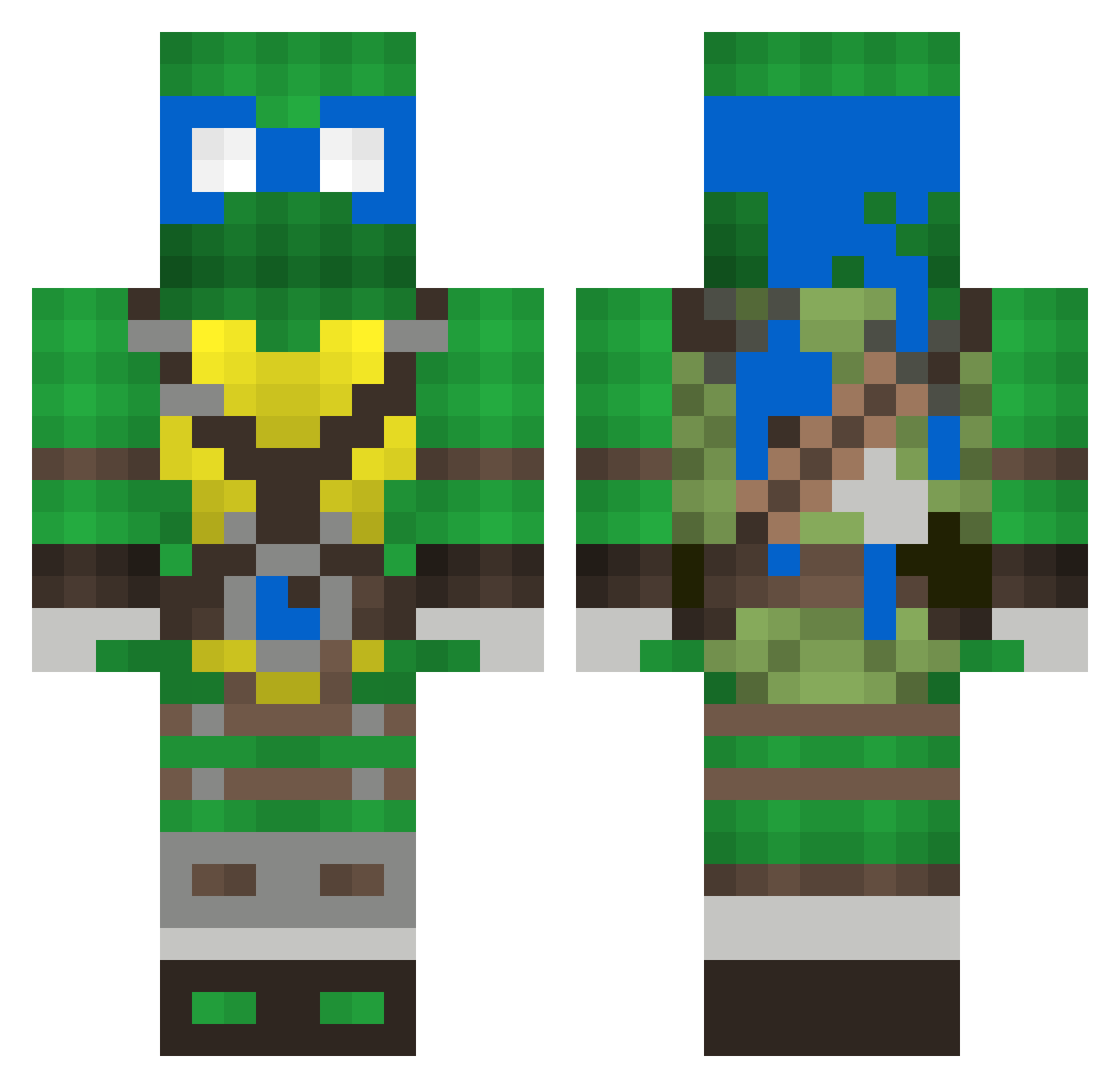 tyurww Minecraft skin, front and back view