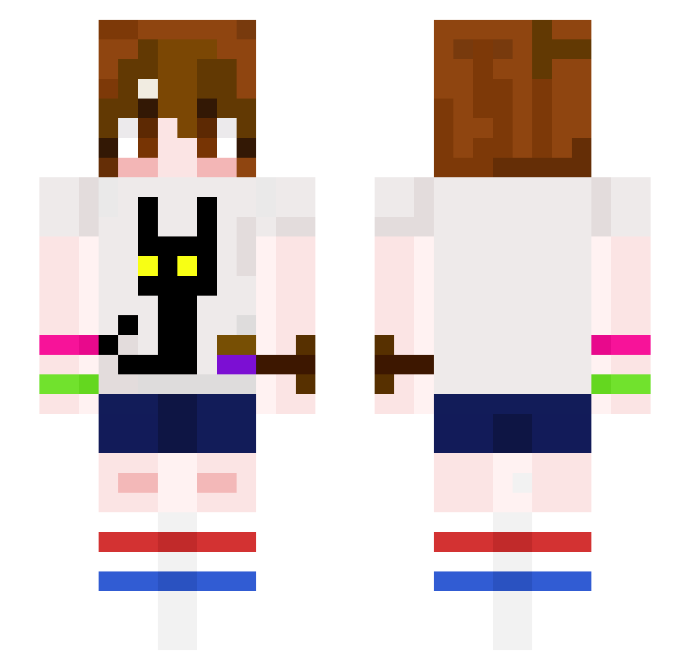 fishwater27 Minecraft skin, front and back view