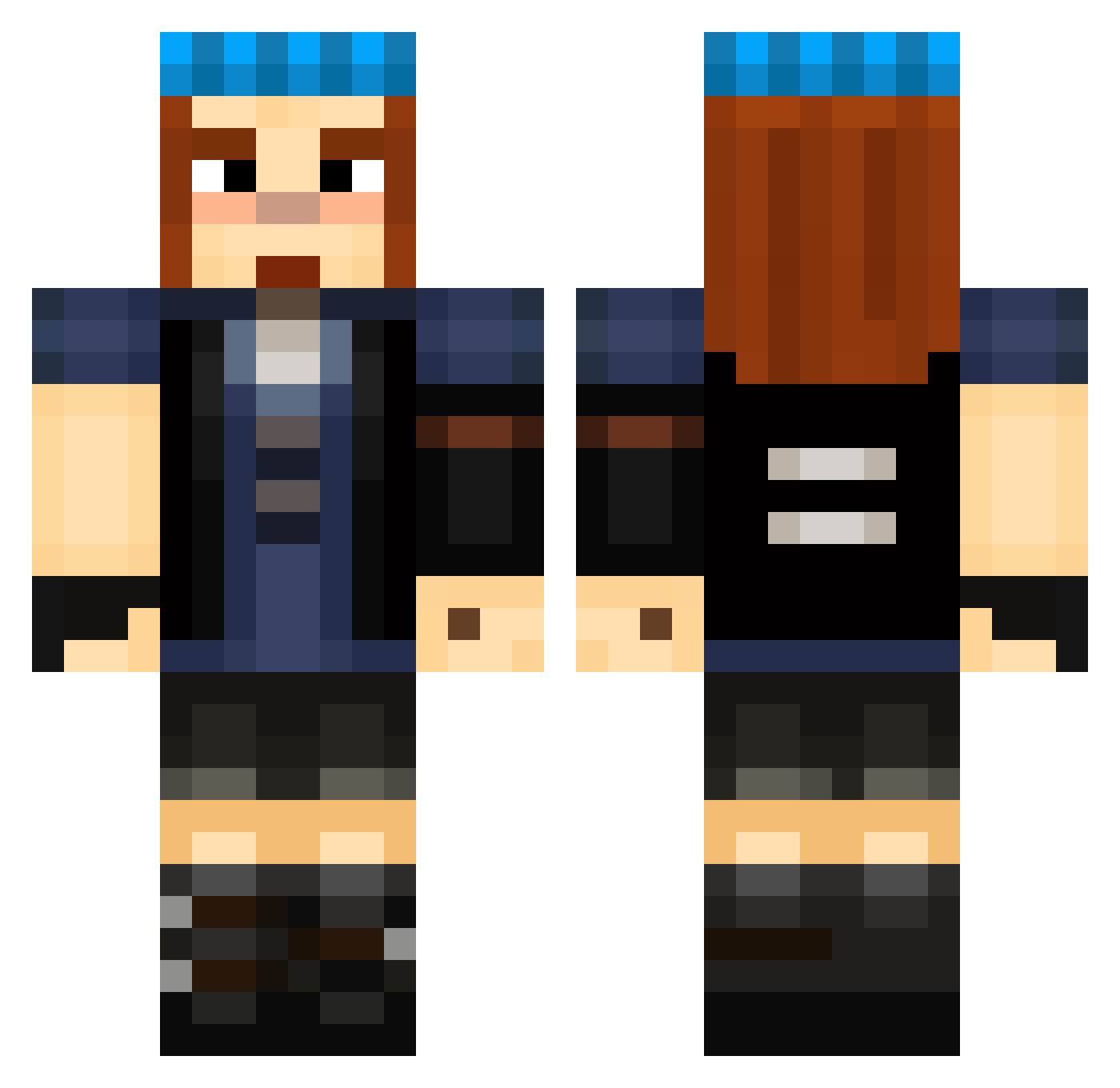 citrus_woman Minecraft skin, front and back view