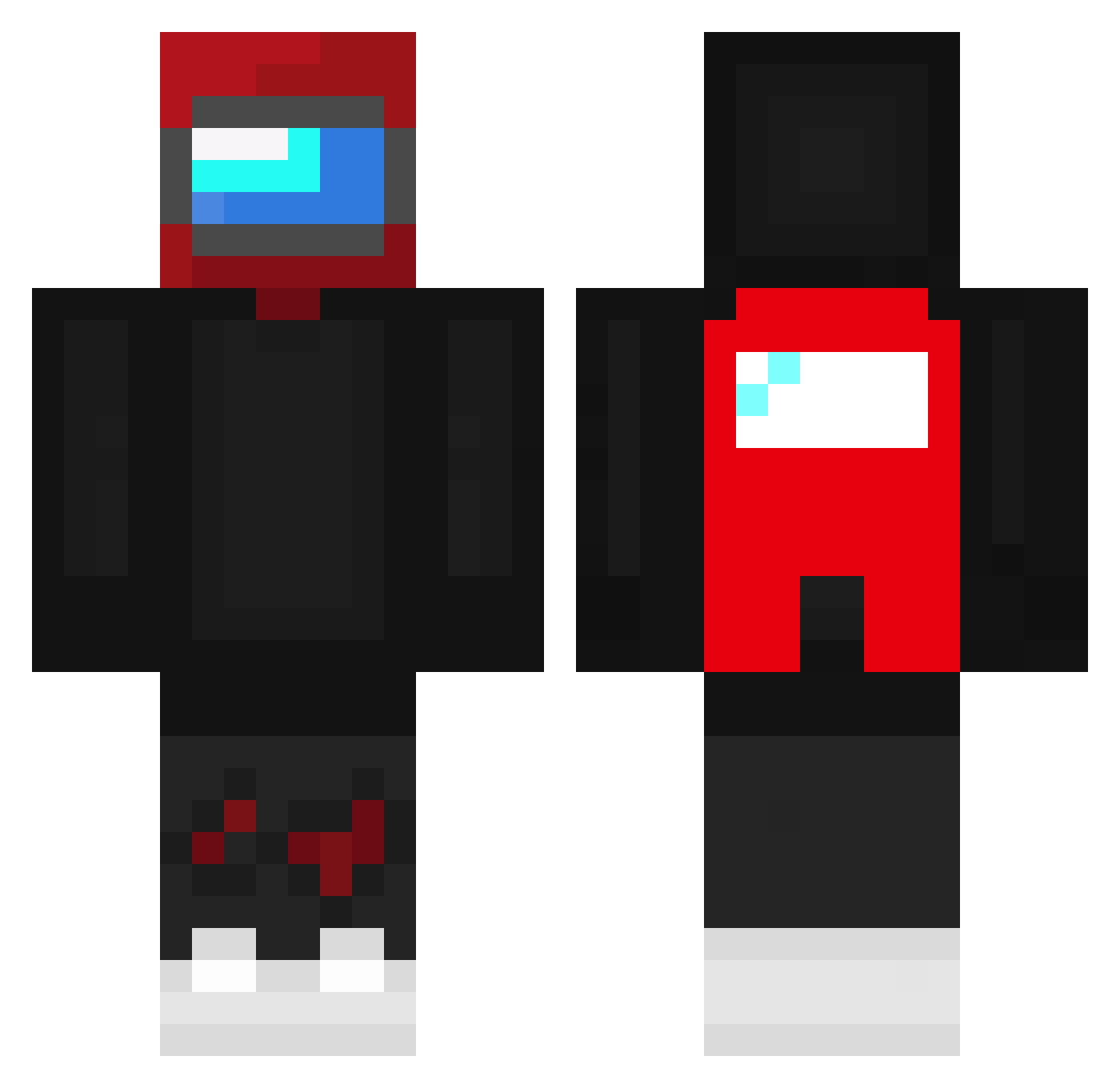 _Savage_Killer_ Minecraft skin, front and back view
