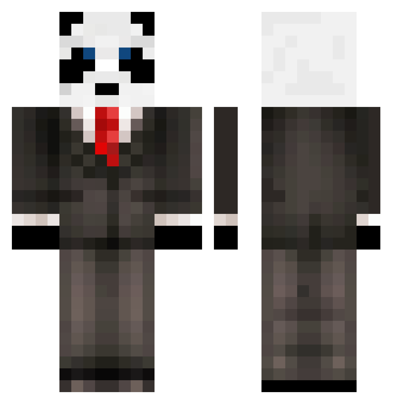 Xautai Minecraft skin, front and back view