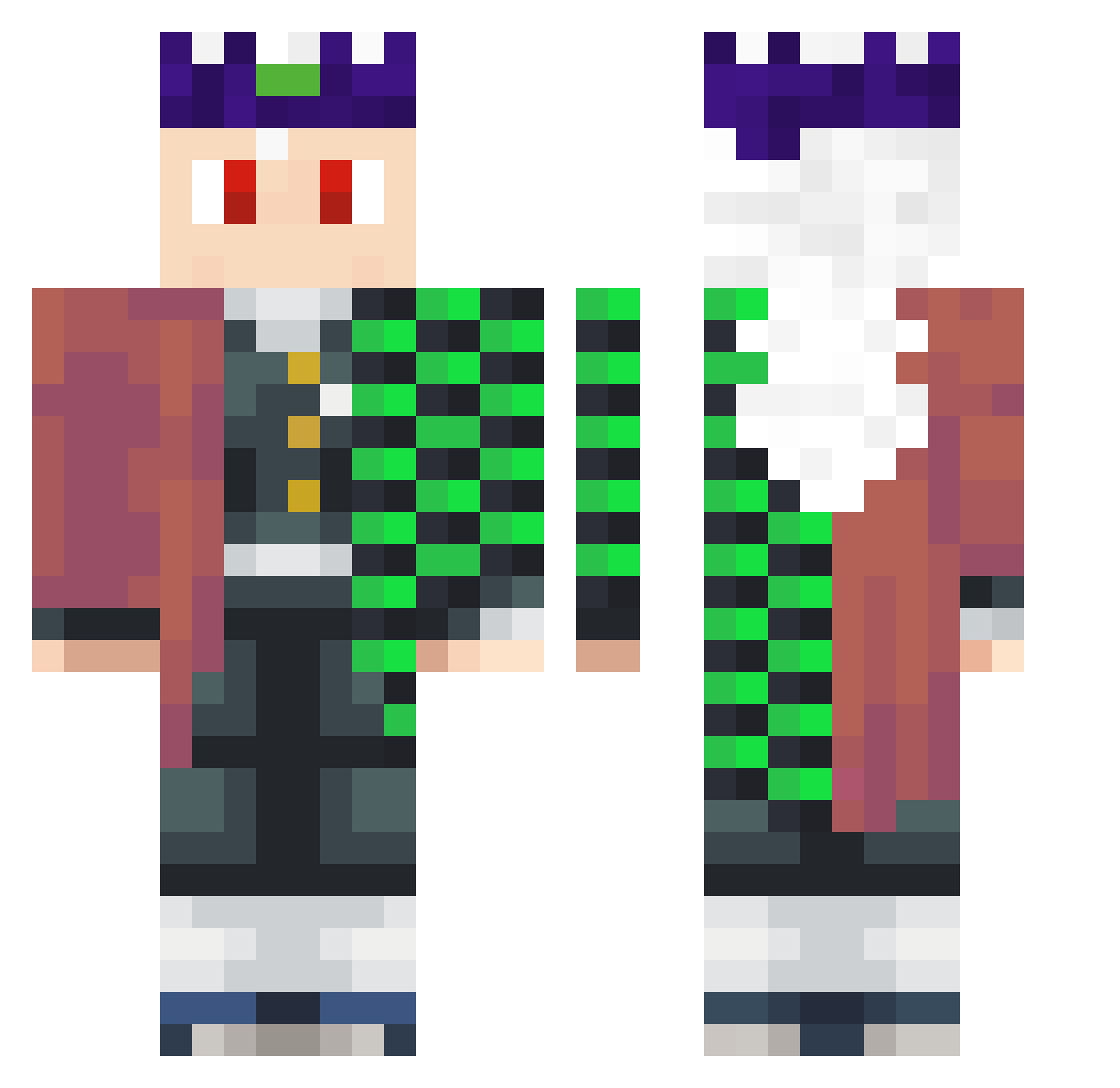 Agames05 Minecraft skin, front and back view