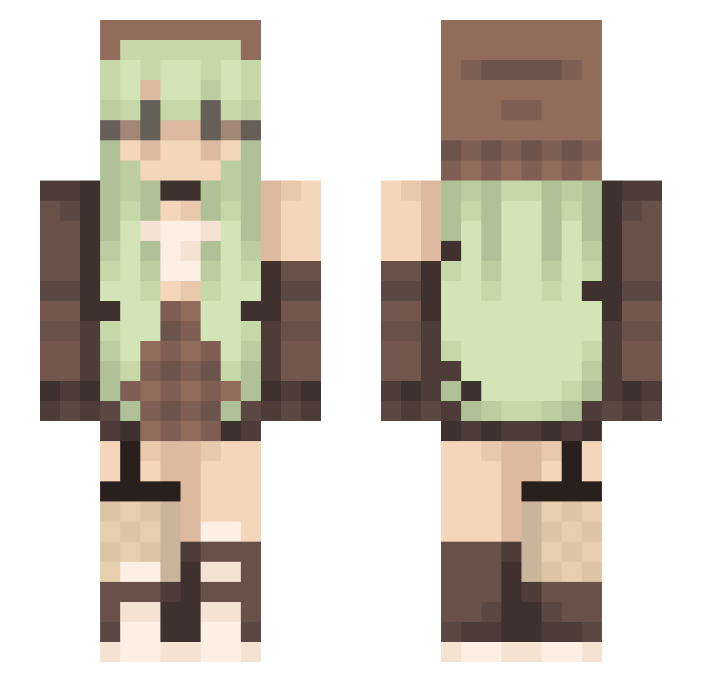 kichi_ru Minecraft skin, front and back view