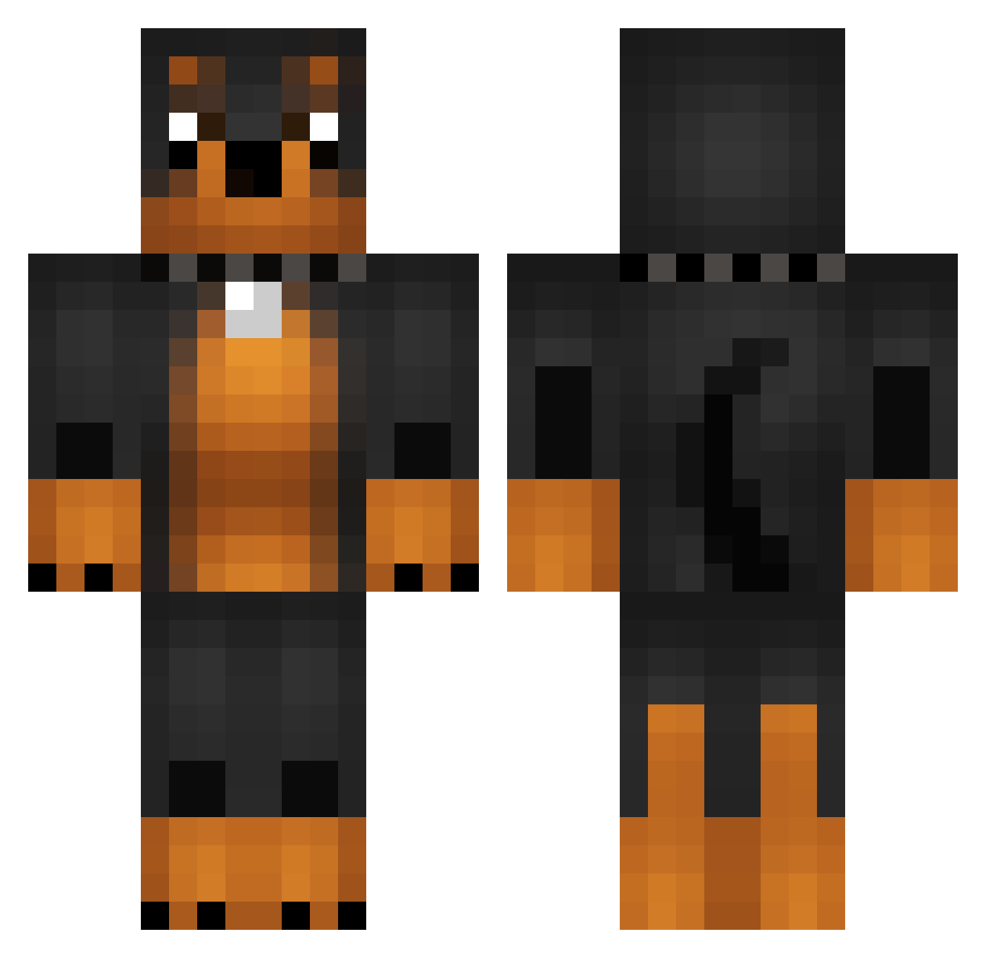 _Bunzy Minecraft skin, front and back view