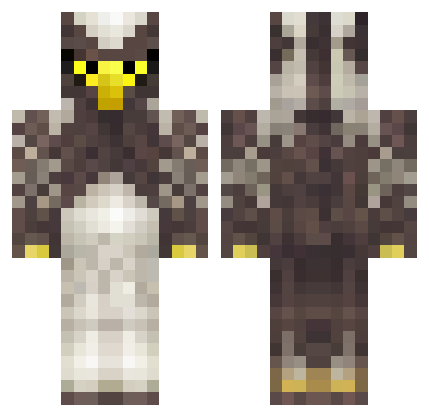 Tom_b0bby Minecraft skin, front and back view