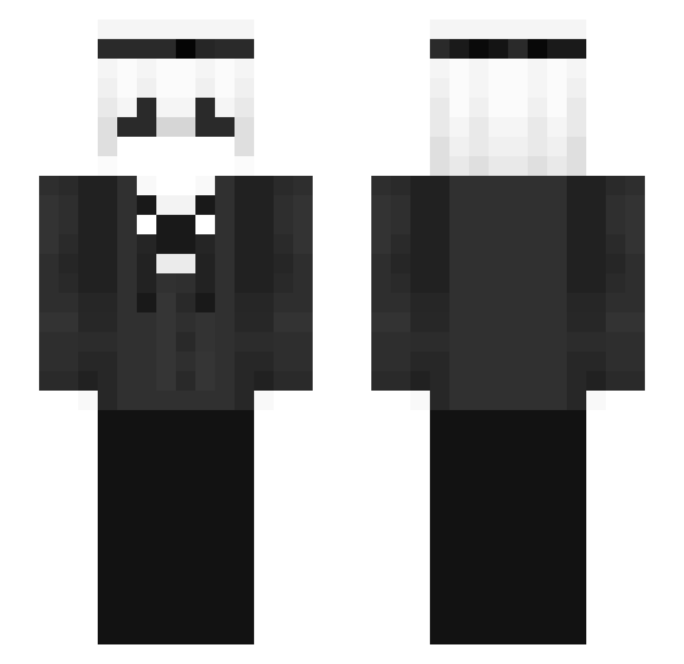 NotCyber Minecraft skin, front and back view
