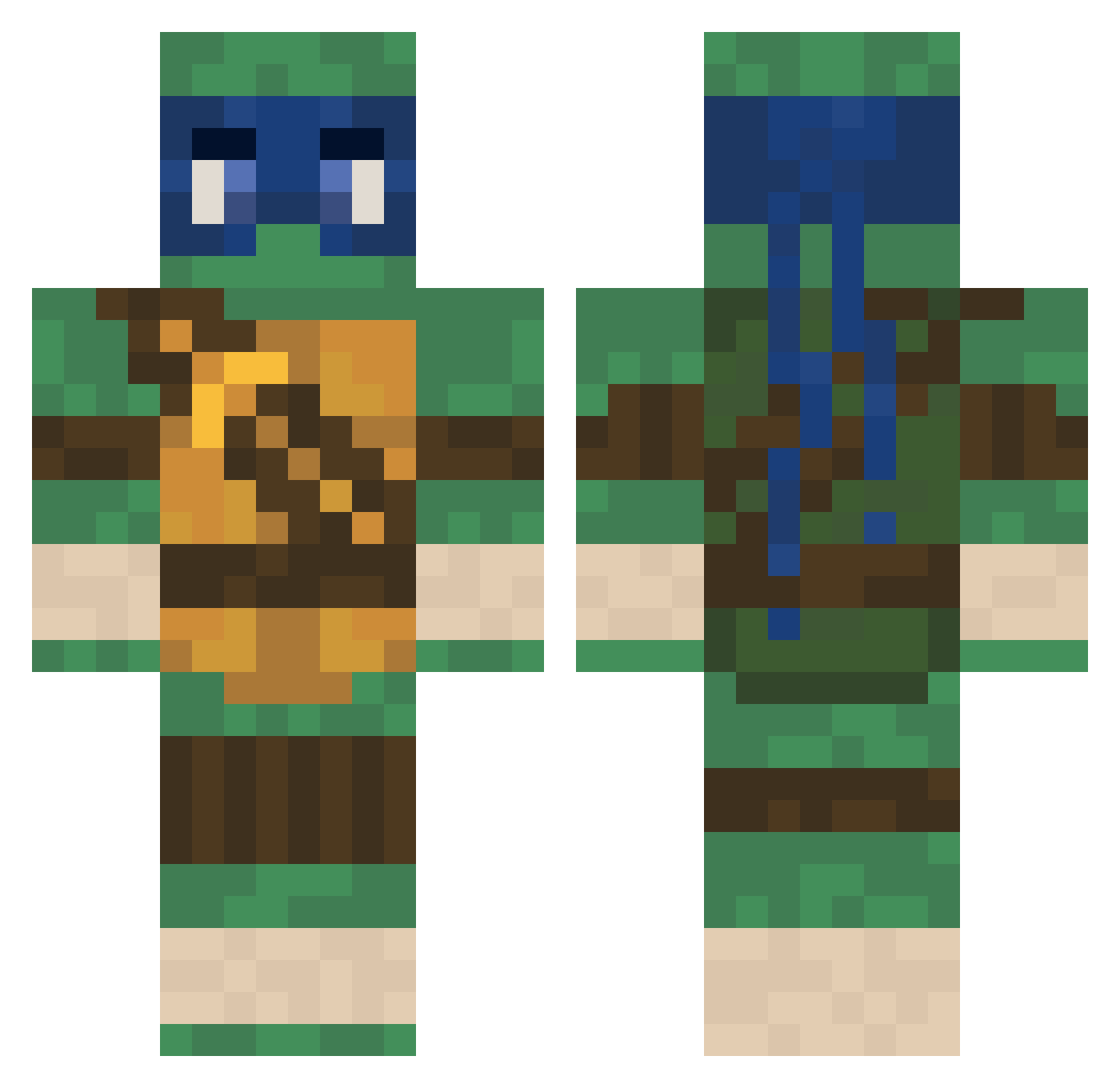 KittenThunder Minecraft skin, front and back view