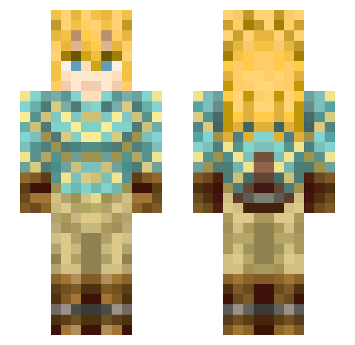 Dr_Auto Minecraft skin, front and back view