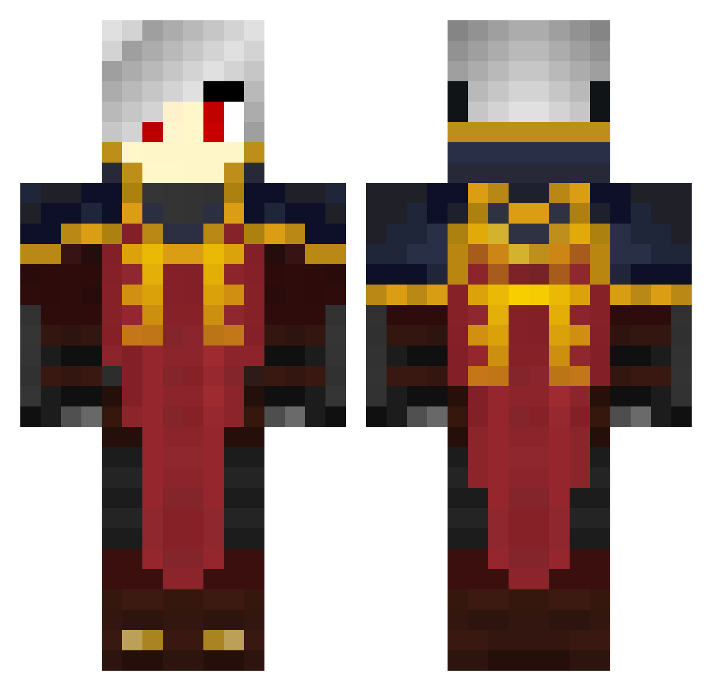 DripTrap Minecraft skin, front and back view
