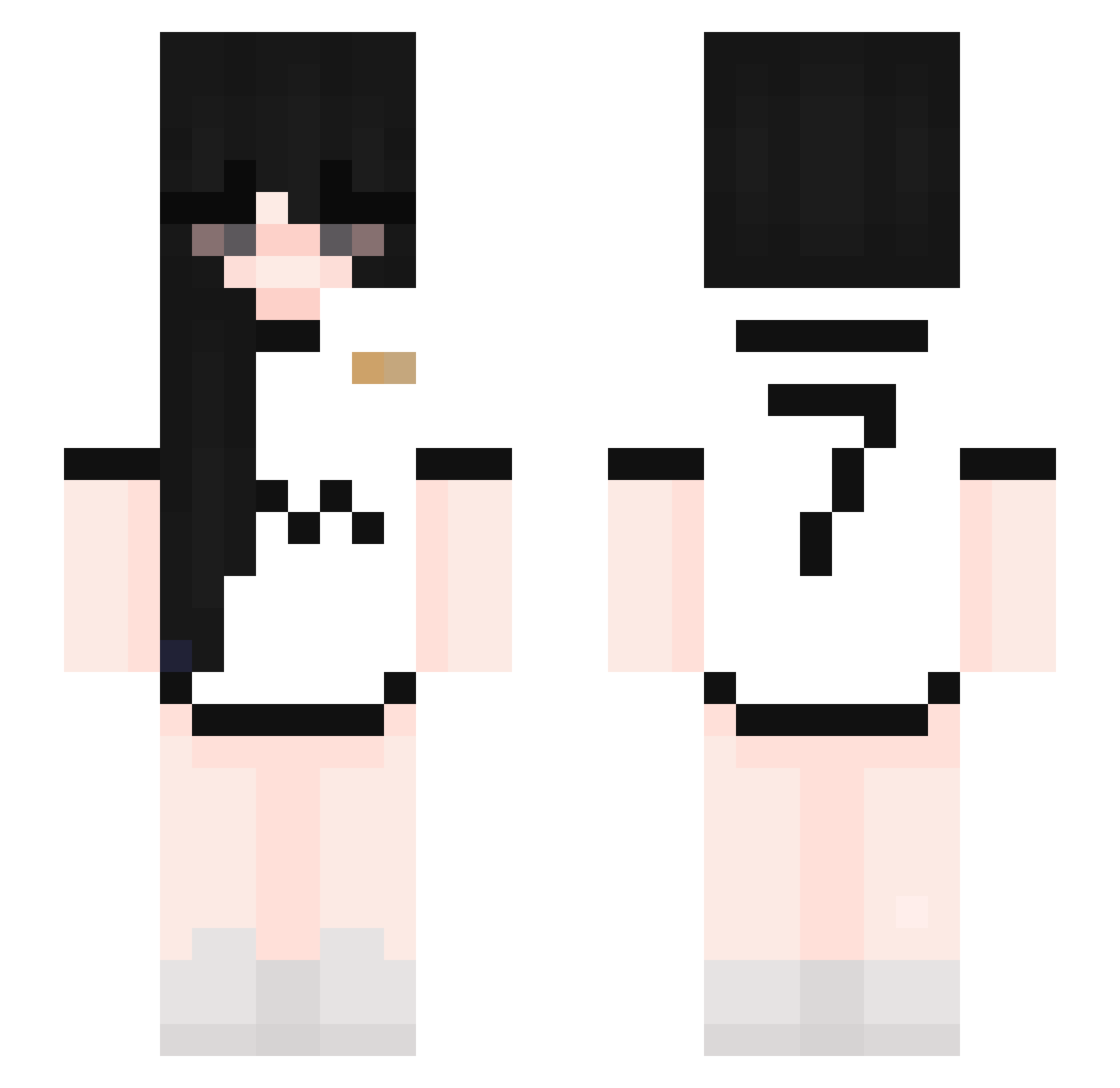 Itzz_Reniu Minecraft skin, front and back view