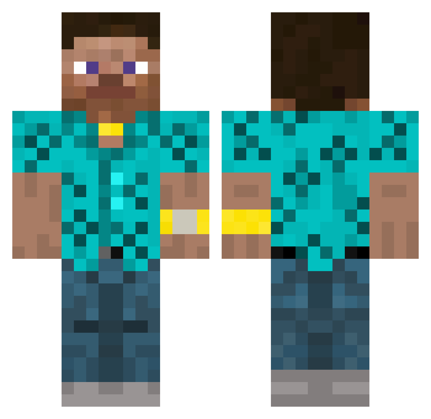 UnitedStatesPres Minecraft skin, front and back view