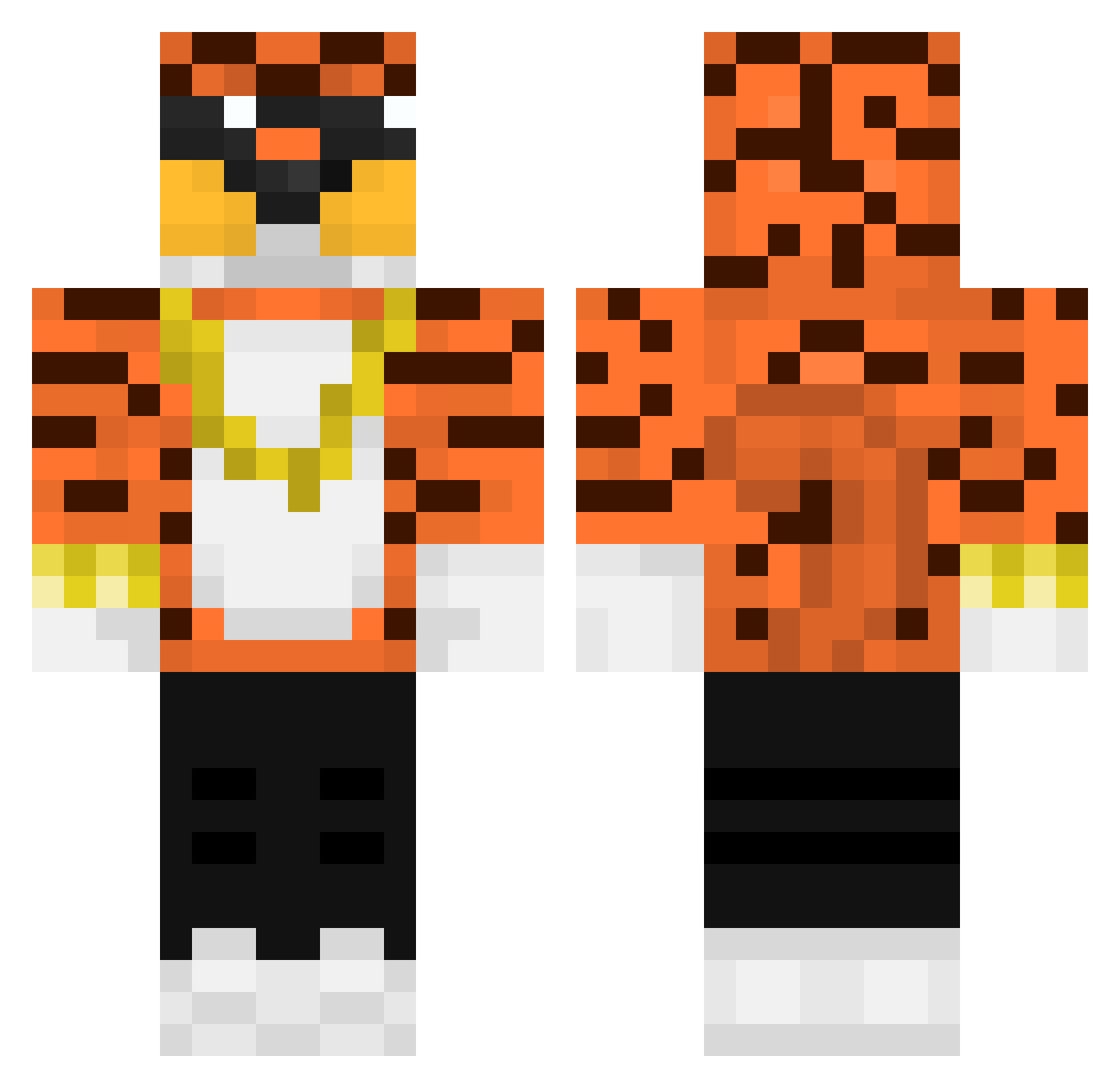 brucelee_1975 Minecraft skin, front and back view