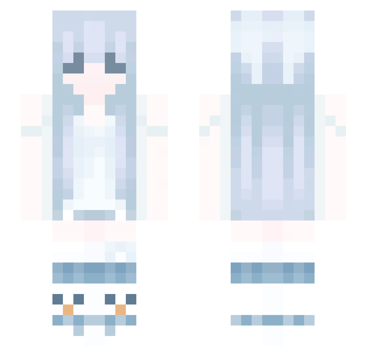 i5xh Minecraft skin, front and back view