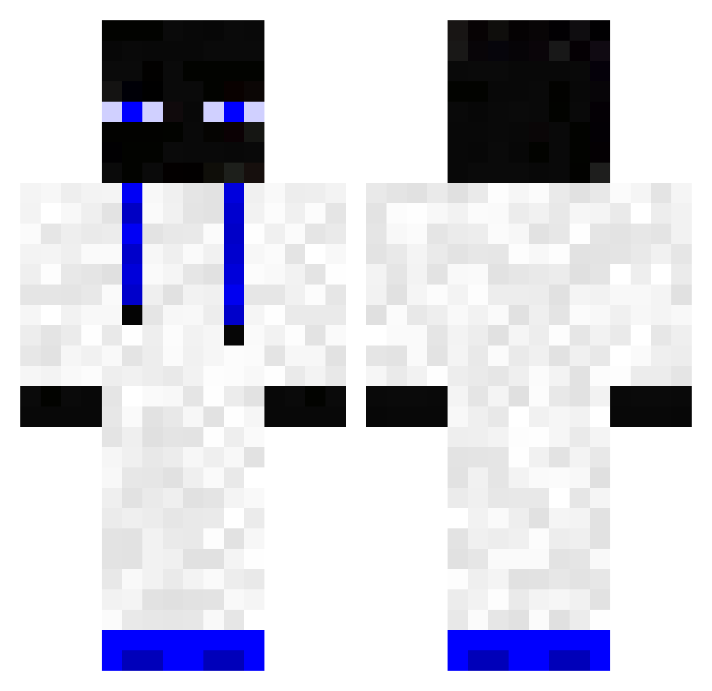TheNeutron Minecraft skin, front and back view