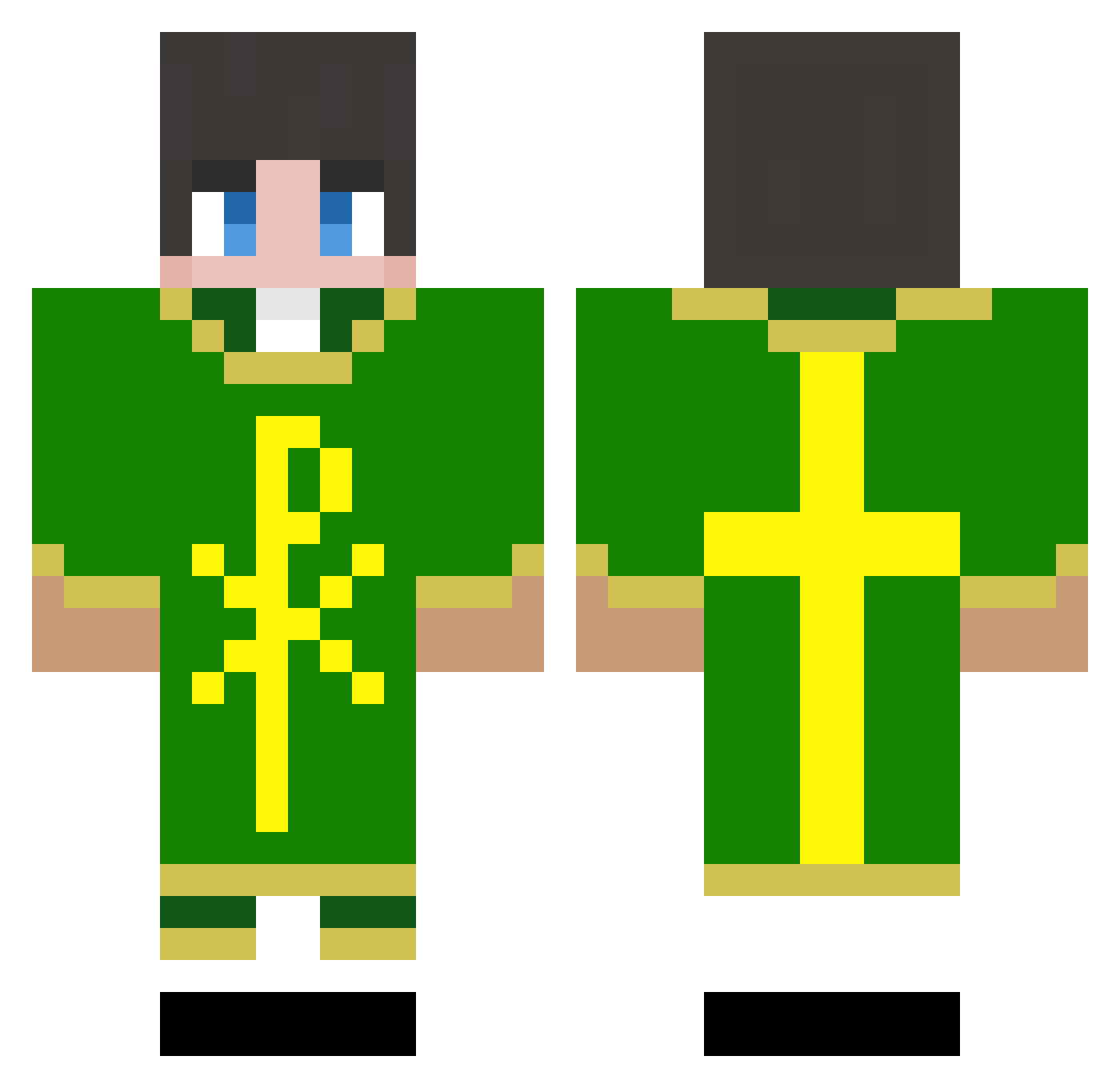 molerat313 Minecraft skin, front and back view