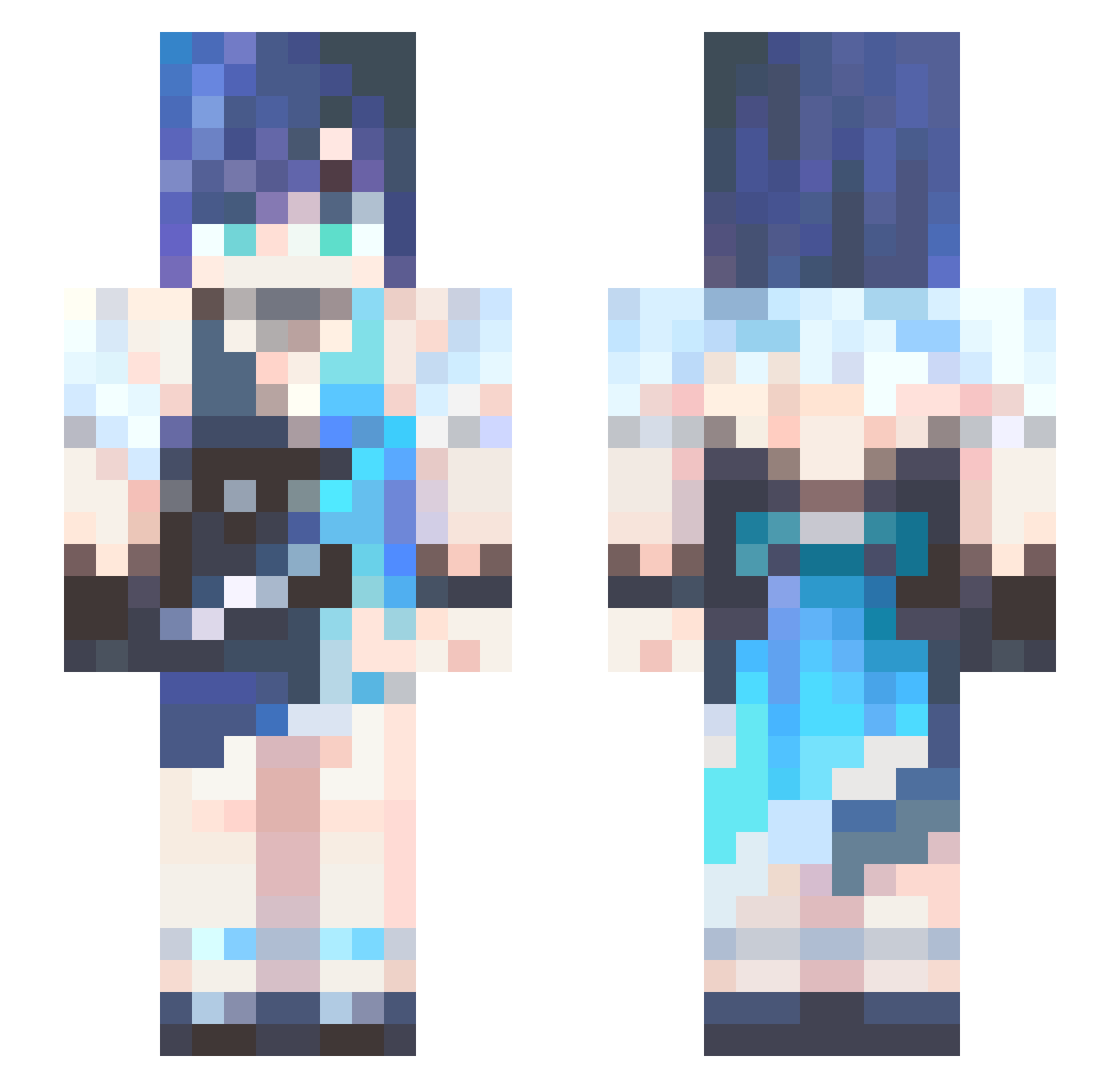 Analyst8985 Minecraft skin, front and back view