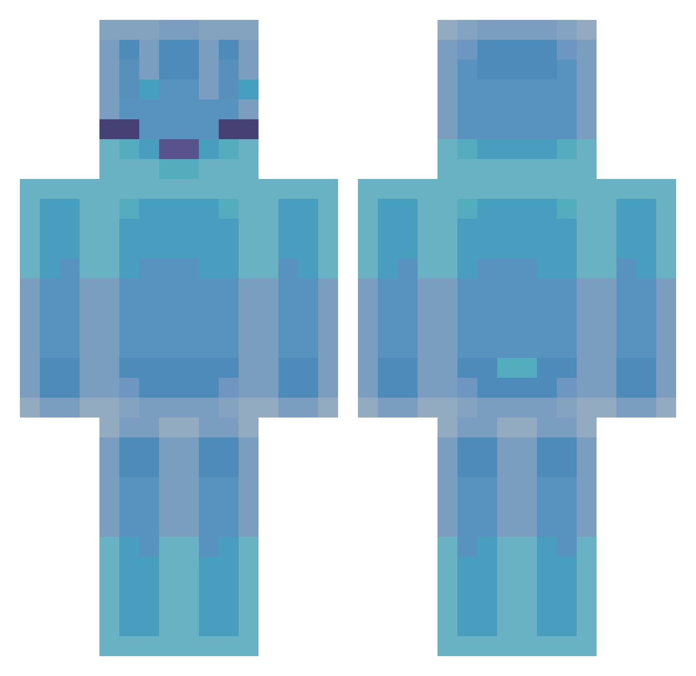 IzAnarchy Minecraft skin, front and back view