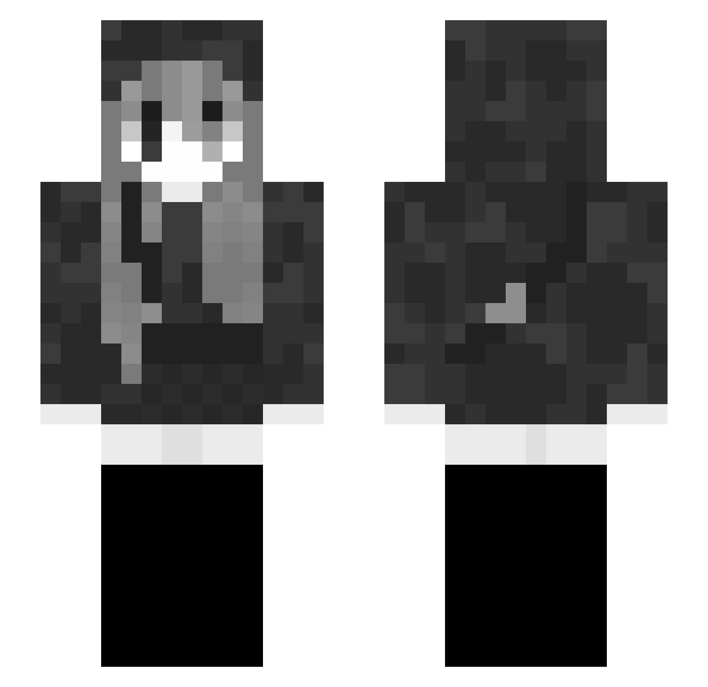 yunjss Minecraft skin, front and back view