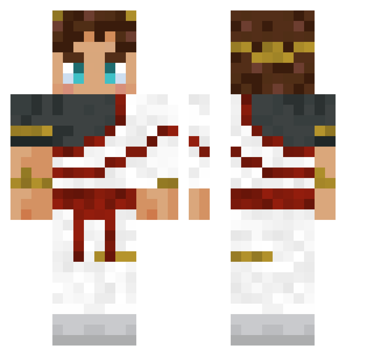x_Kimi_ Minecraft skin, front and back view