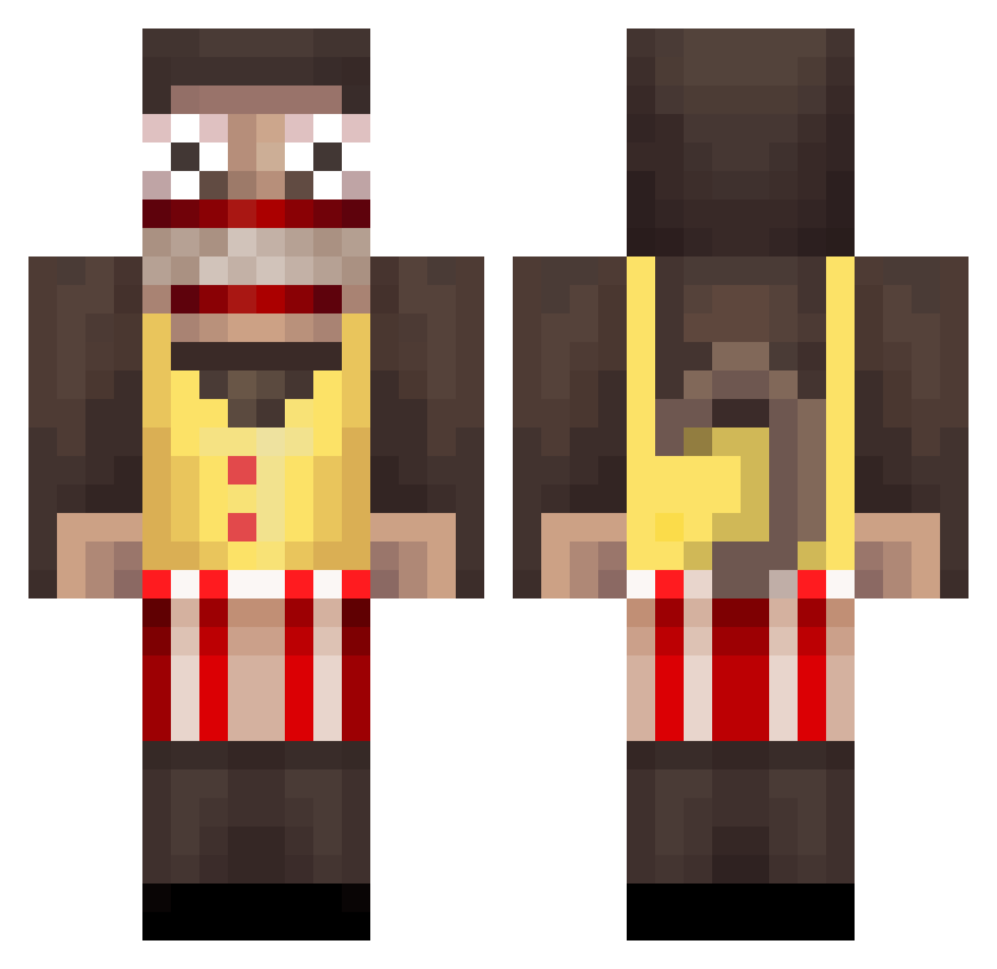 DDante69 Minecraft skin, front and back view