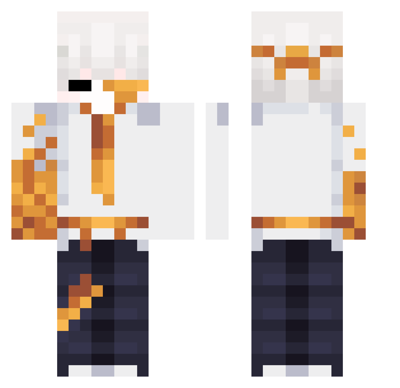 Nordivaxis Minecraft skin, front and back view