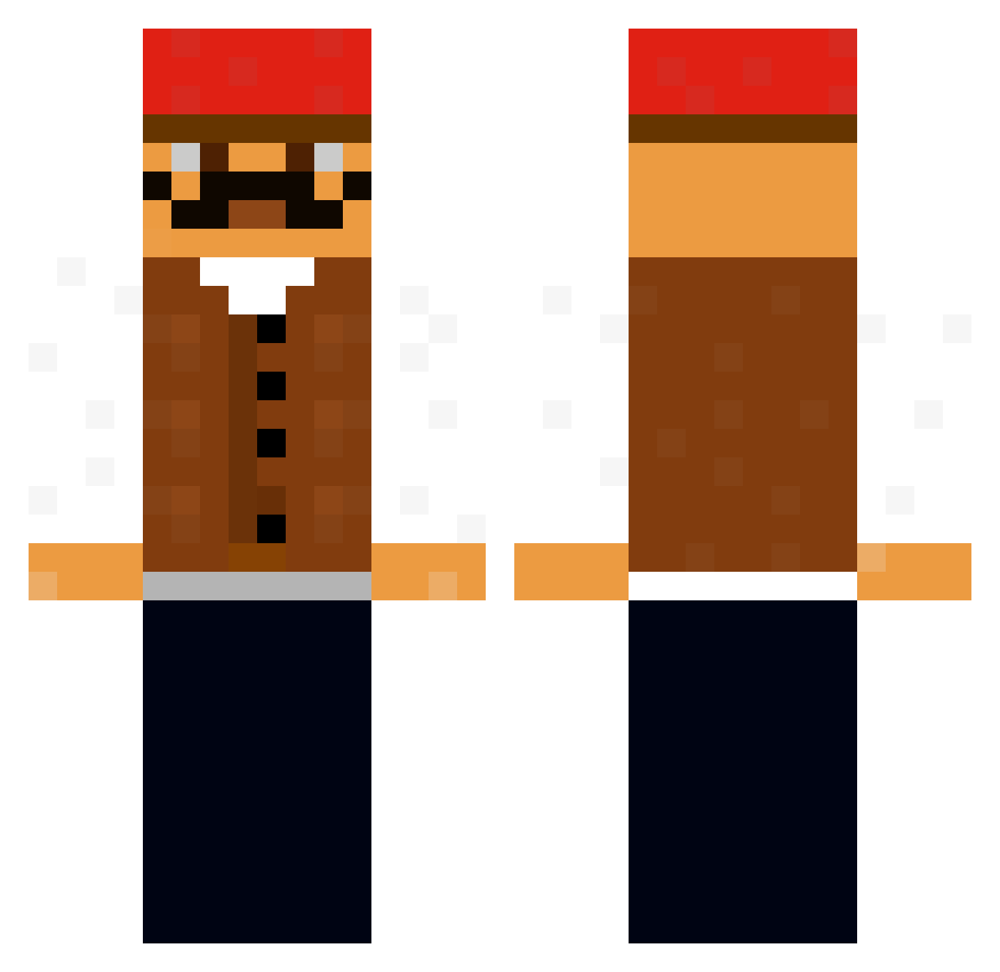 Gen0eruS Minecraft skin, front and back view