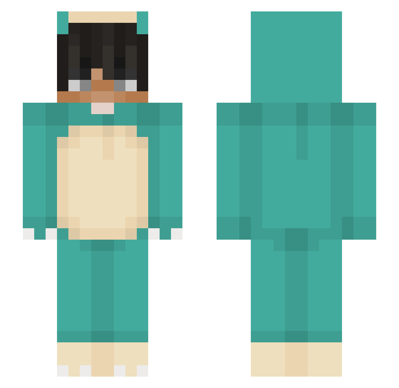 imjusbored Minecraft skin, front and back view