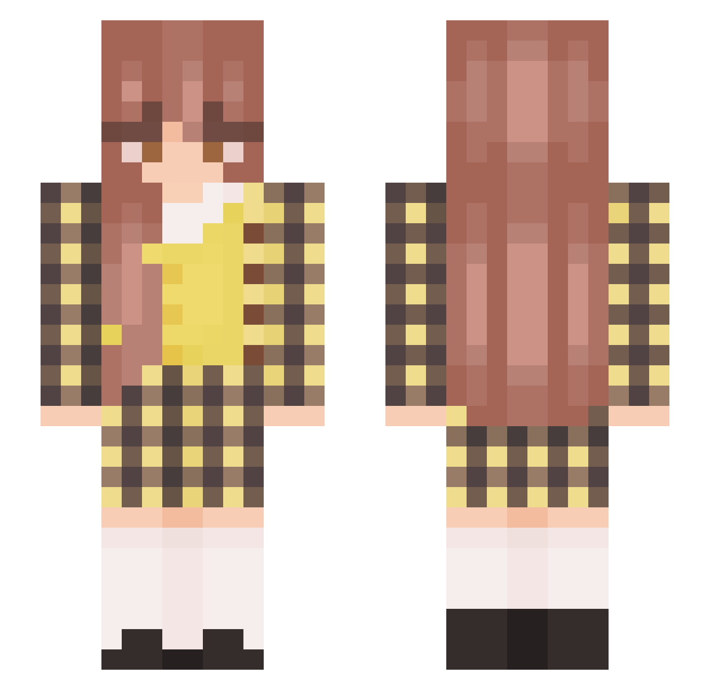 lynnlynnlynnlynn Minecraft skin, front and back view