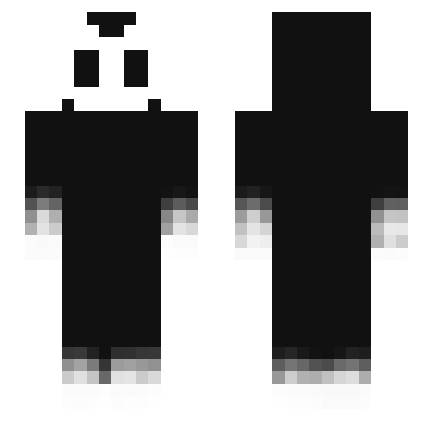 Cr0vi Minecraft skin, front and back view