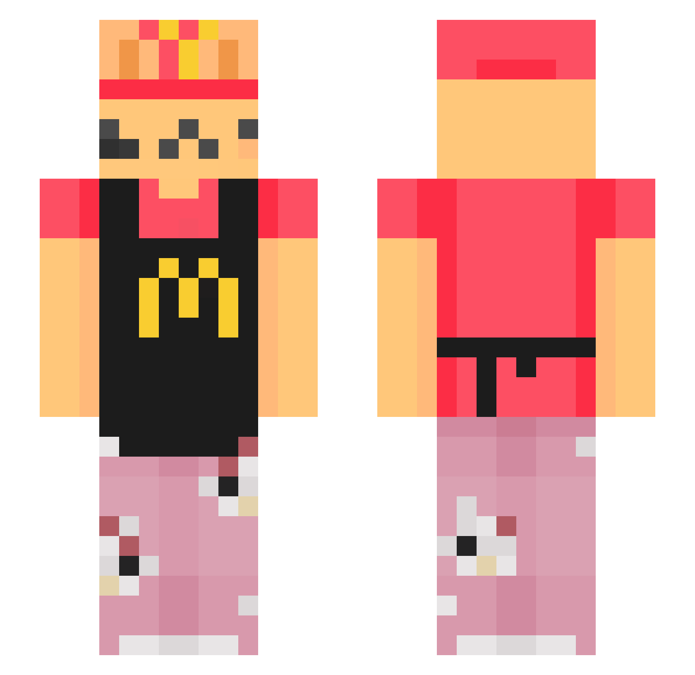 A1_Teegz Minecraft skin, front and back view