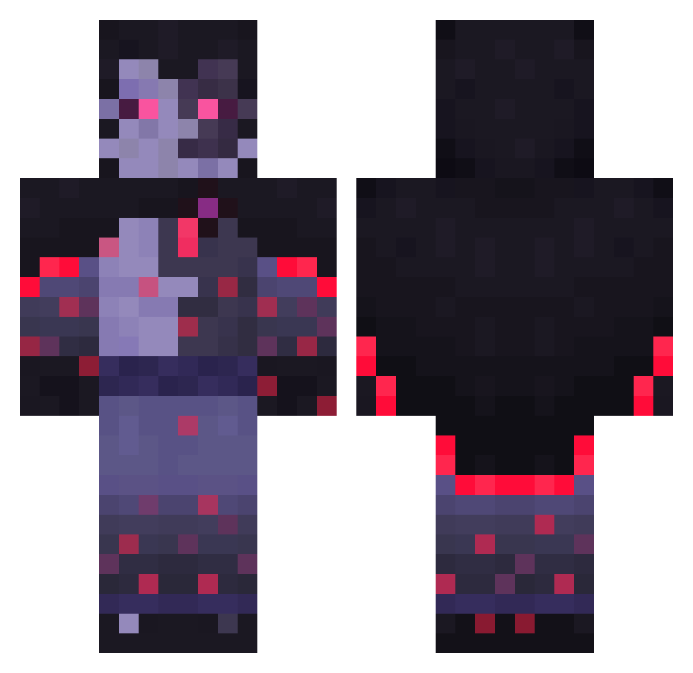 N0rthstrider Minecraft skin, front and back view