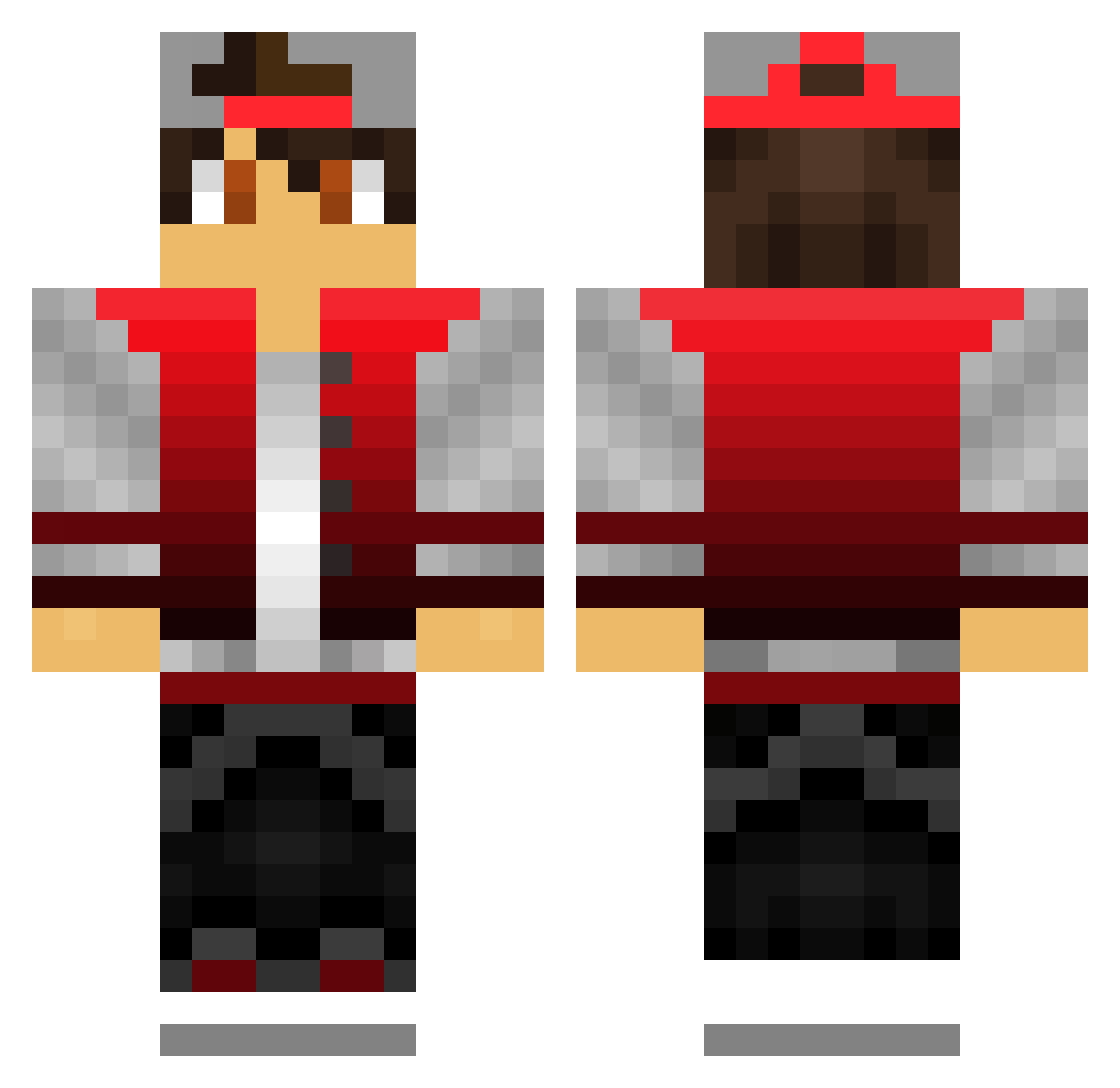 iRoyall Minecraft skin, front and back view