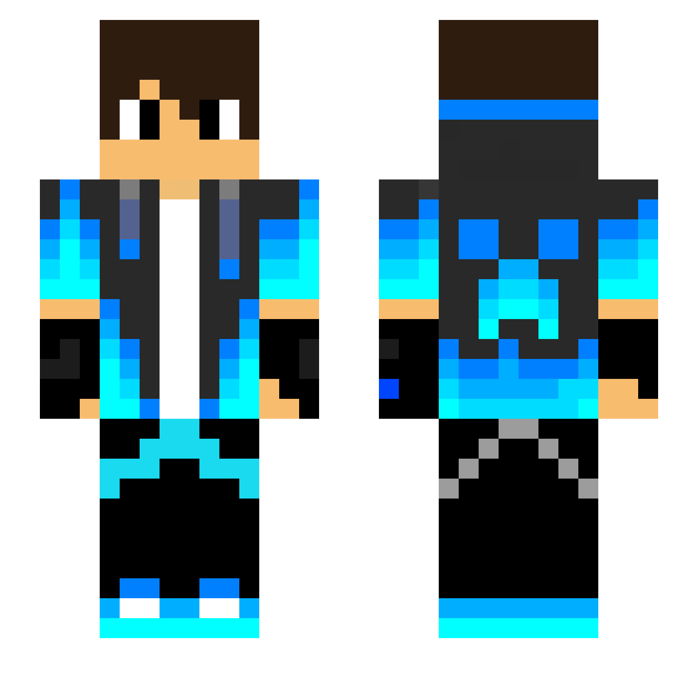 Spectra___ Minecraft skin, front and back view