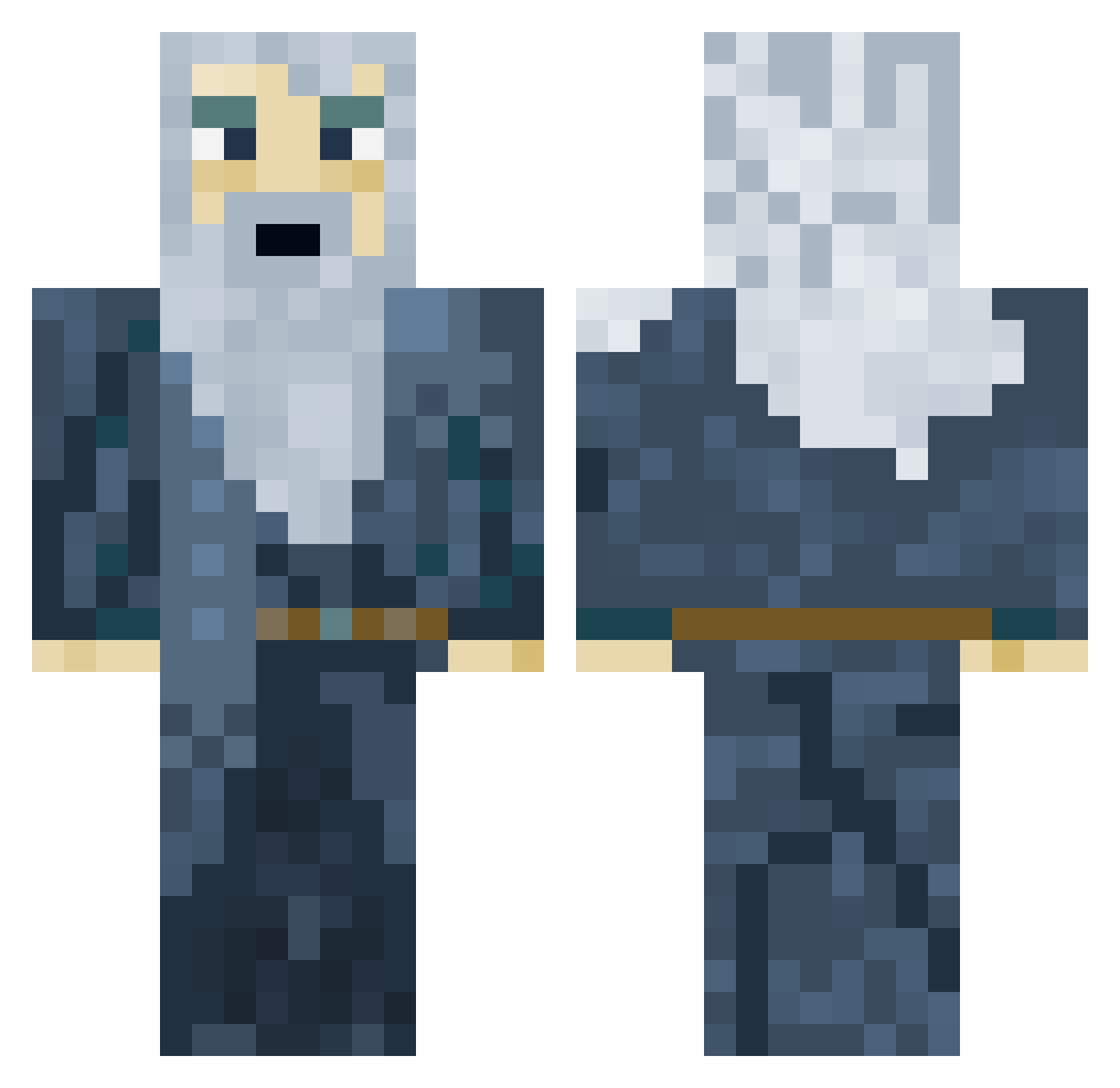 TomderMeister Minecraft skin, front and back view