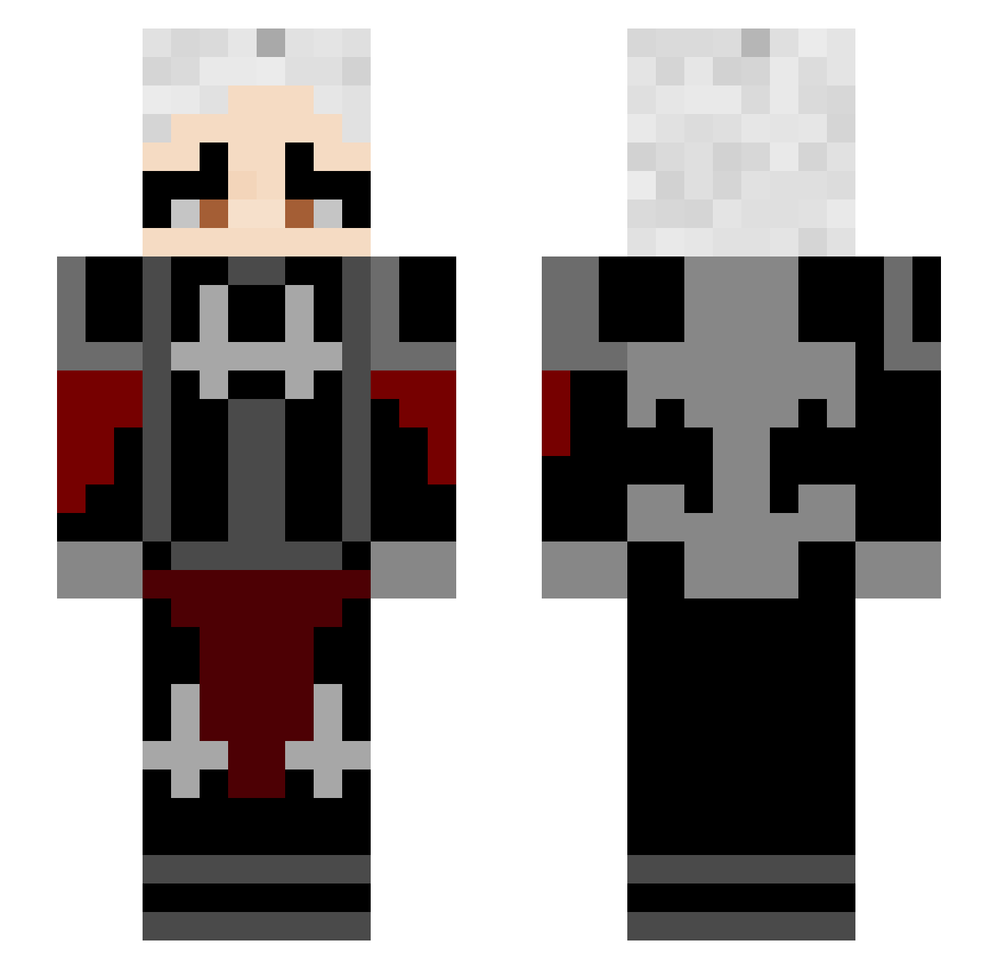 wichosterritory Minecraft skin, front and back view