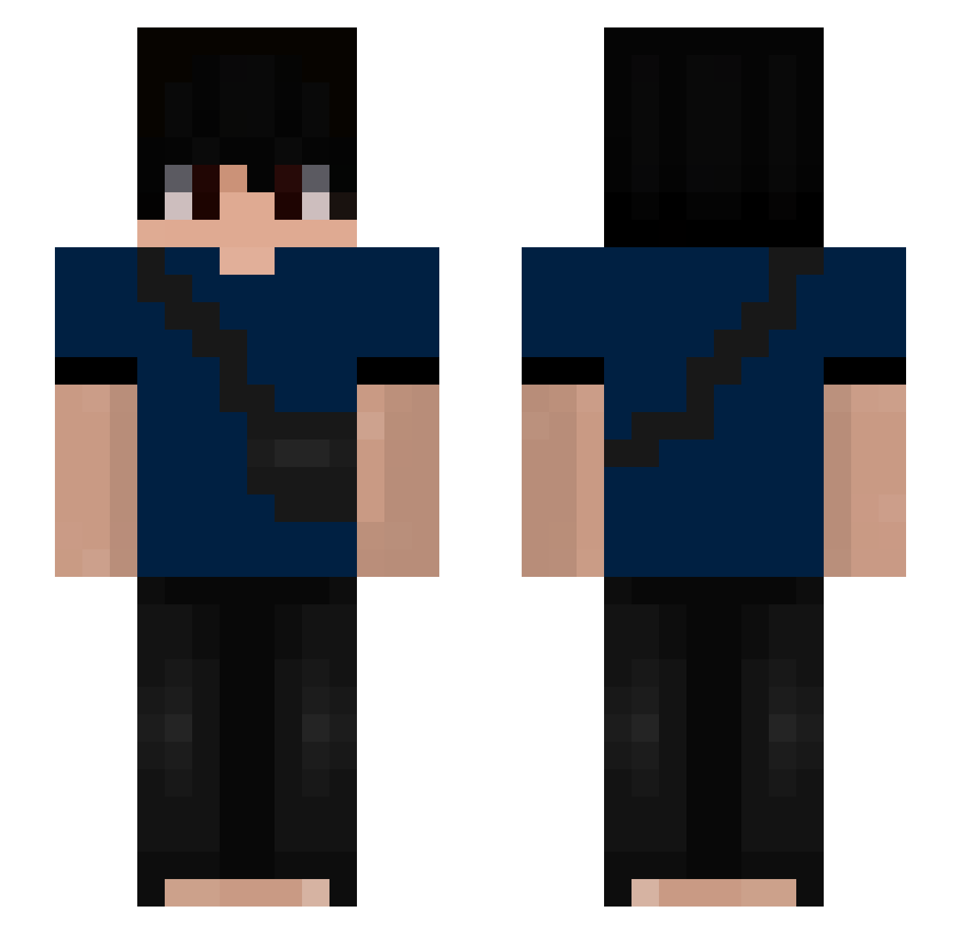 piath Minecraft skin, front and back view
