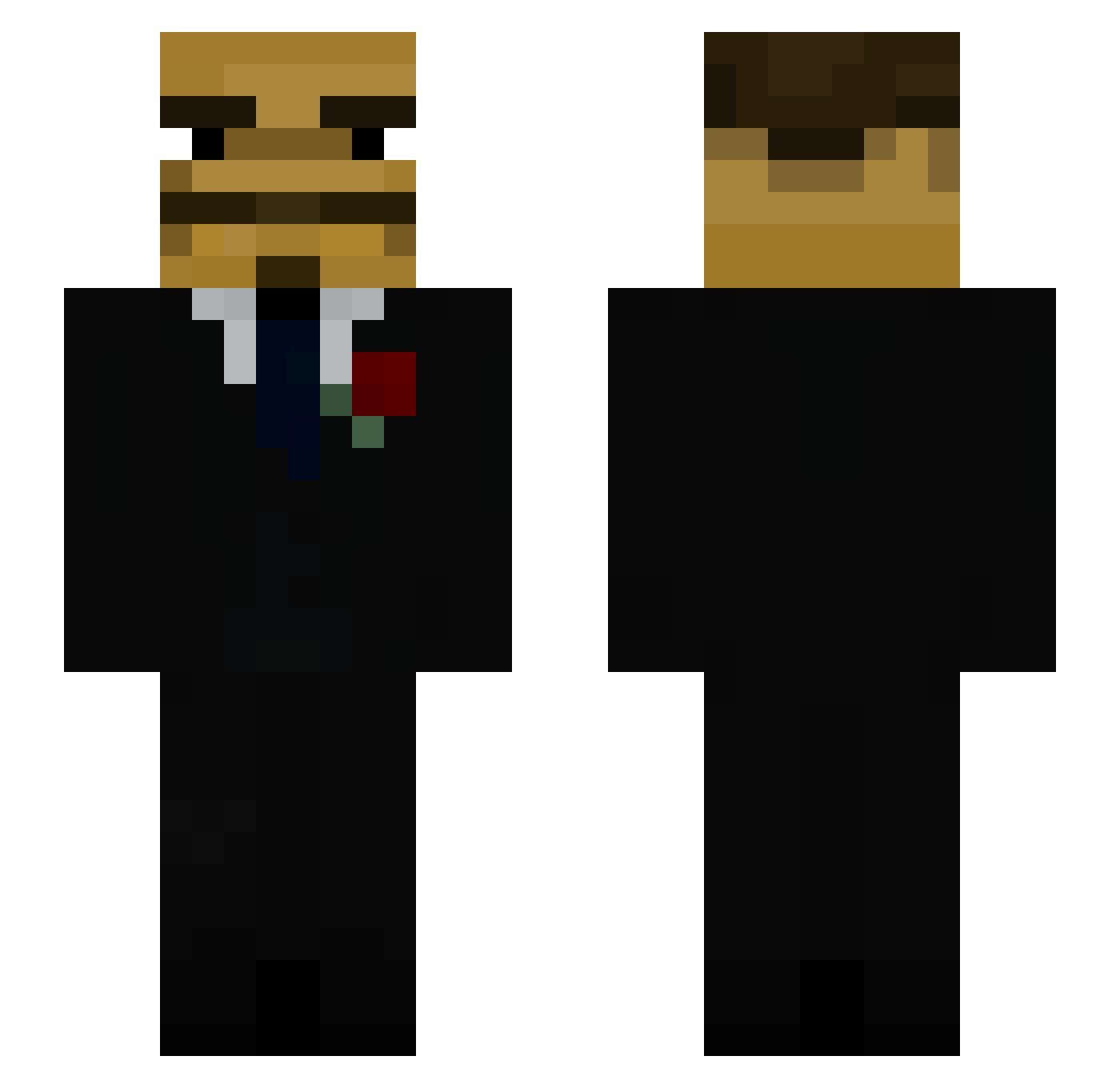 joshandee Minecraft skin, front and back view