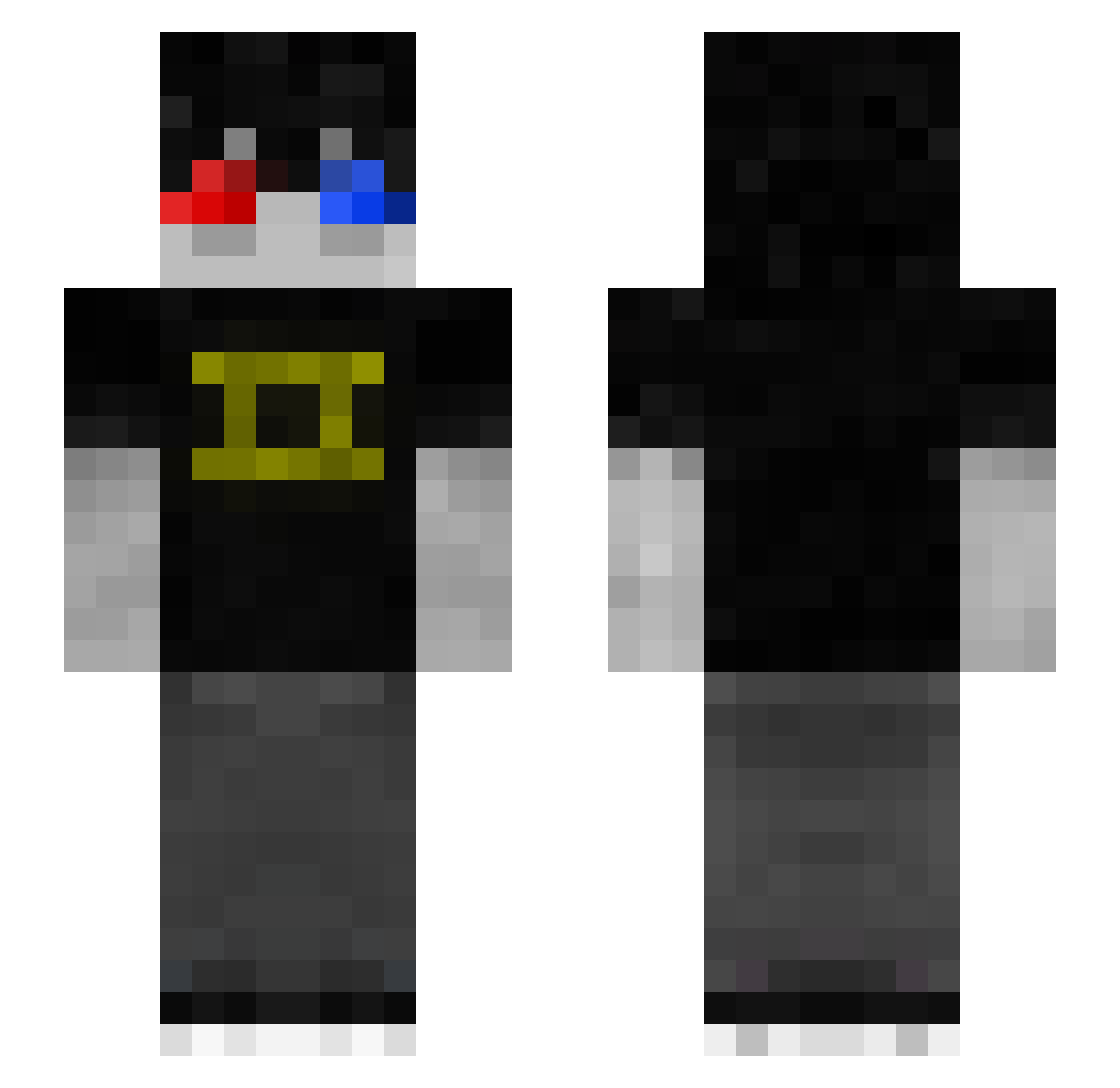 Ferpak Minecraft skin, front and back view