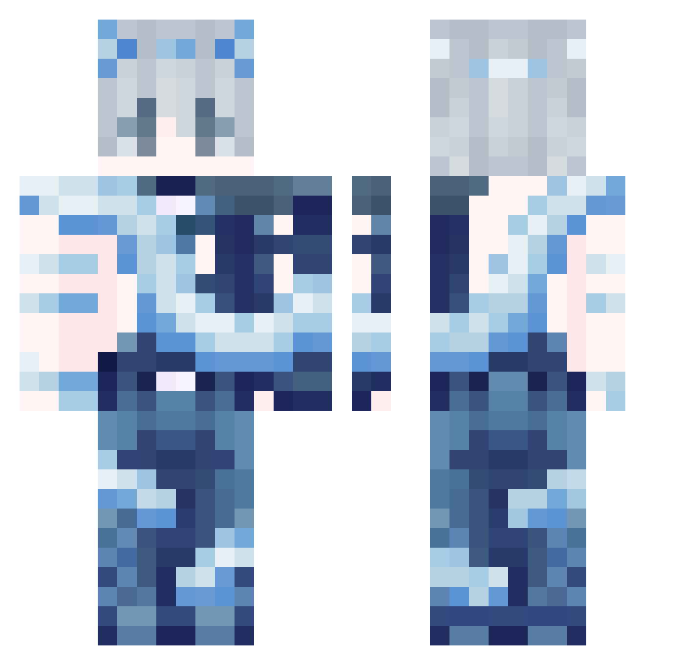 biscoitocomleite Minecraft skin, front and back view