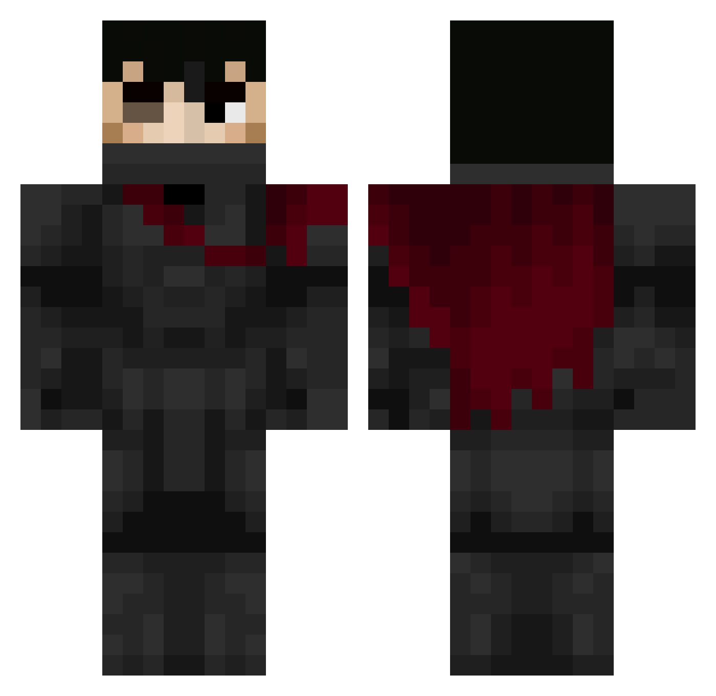 TayGD Minecraft skin, front and back view