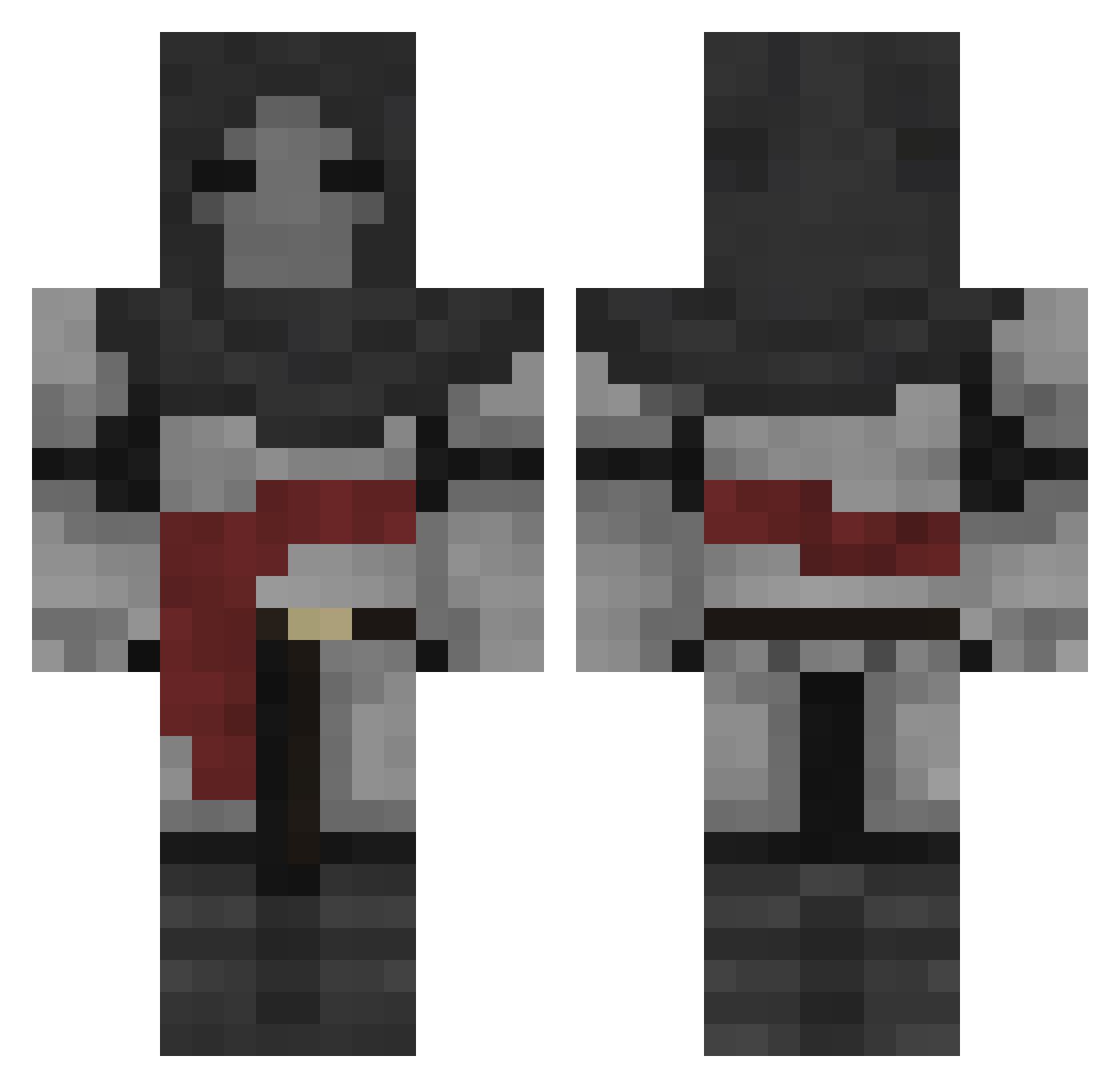BardoUrbosa Minecraft skin, front and back view