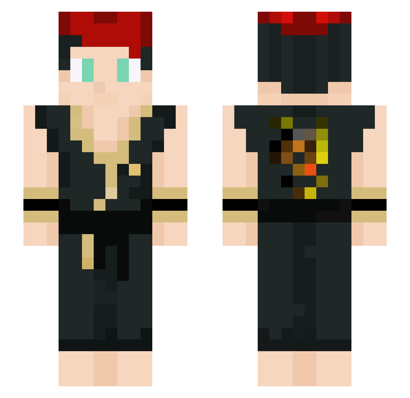 Beli21 Minecraft skin, front and back view