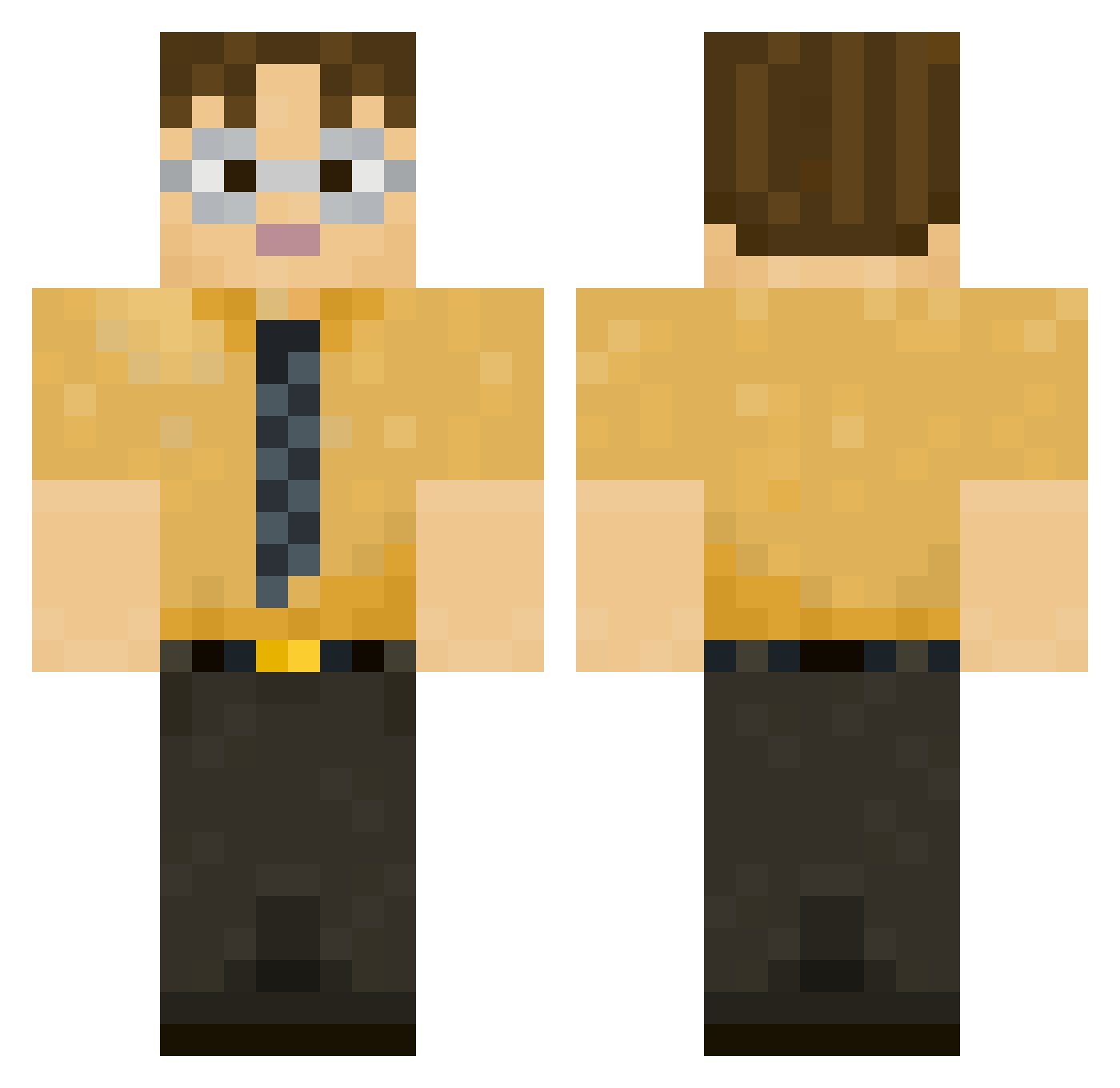 nikzys Minecraft skin, front and back view