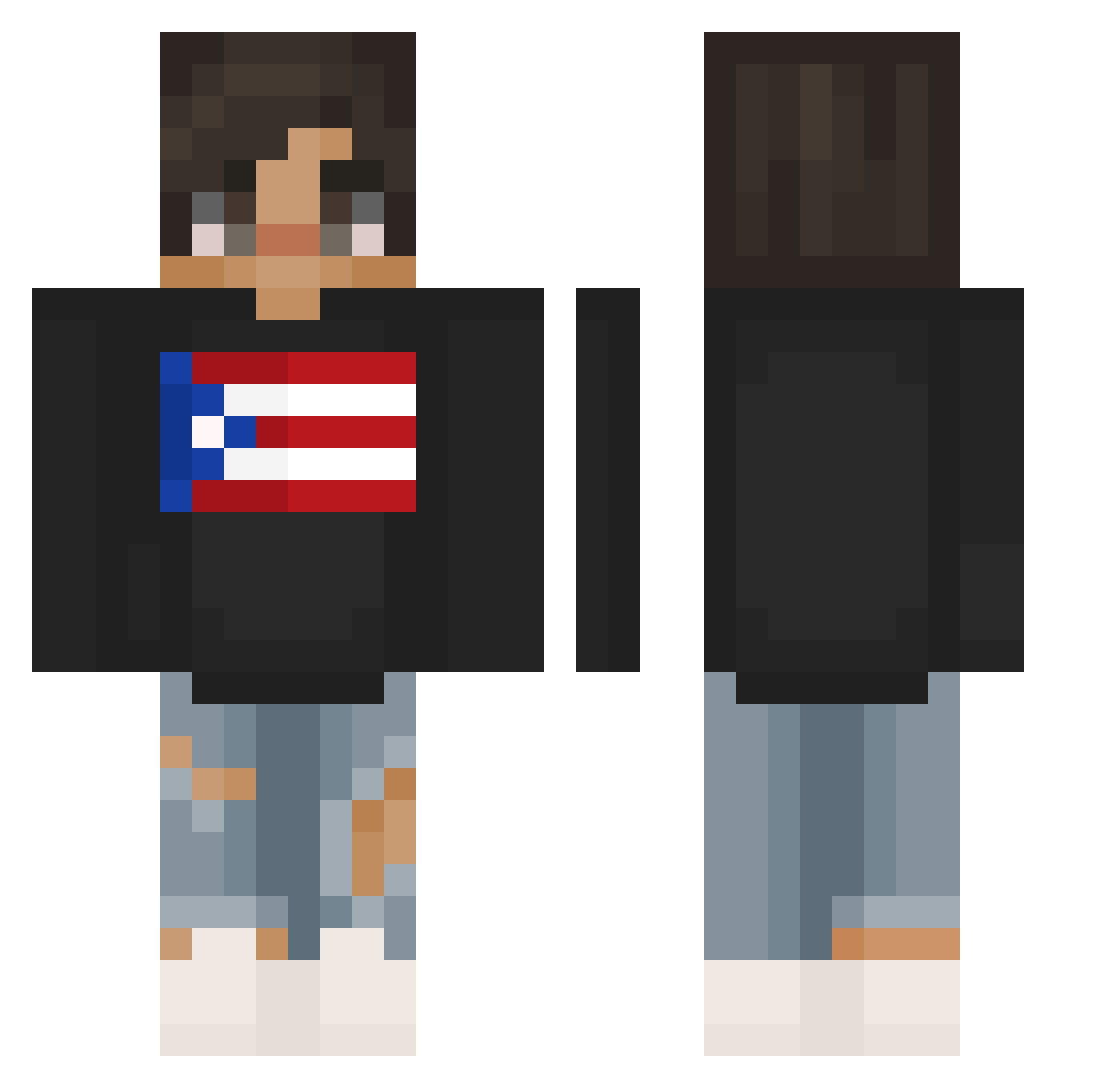 ej2384 Minecraft skin, front and back view